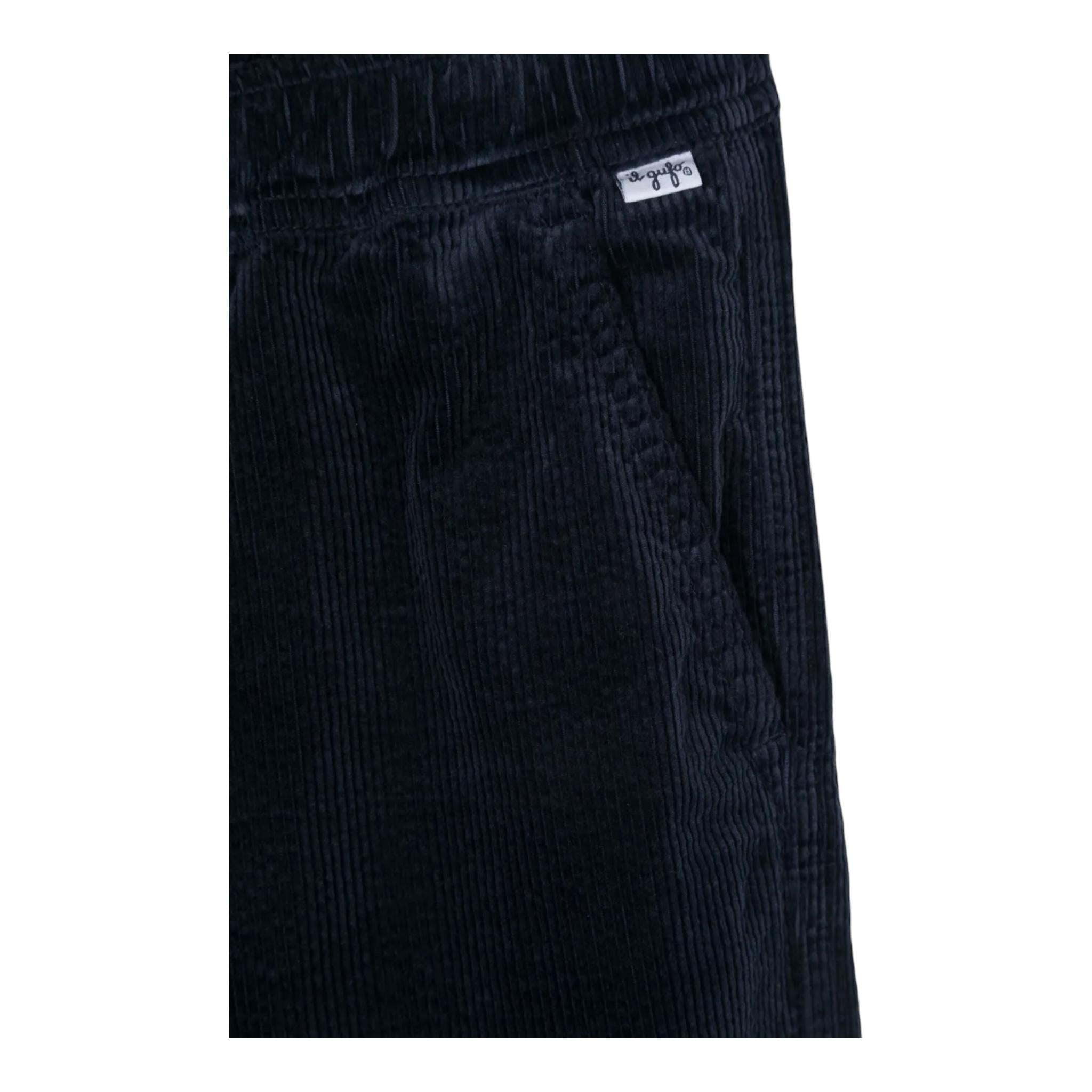 IL GUFO pantalone tinta unita con elastico in vita Blu per Bambino A24PL404V6021 BLU IL GUFO