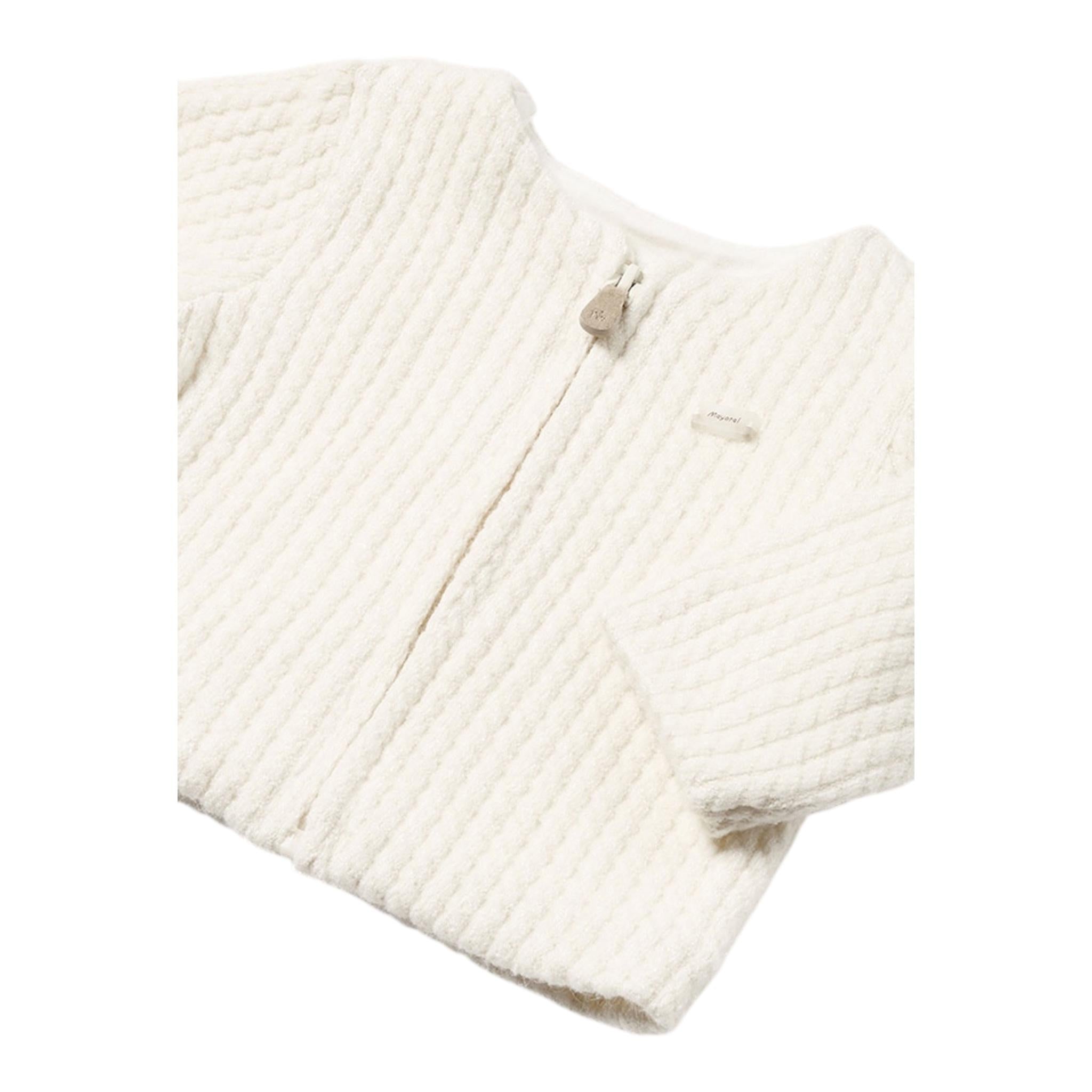 MAYORAL completo 2pz tutina-cardigan con zip Panna per Neonato 2615 PANNA MAYORAL