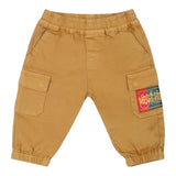 MOSCHINO pantalone tinta unita con tasche america Cammello per Neonato HUP07NXX CAMMELLO MOSCHINO