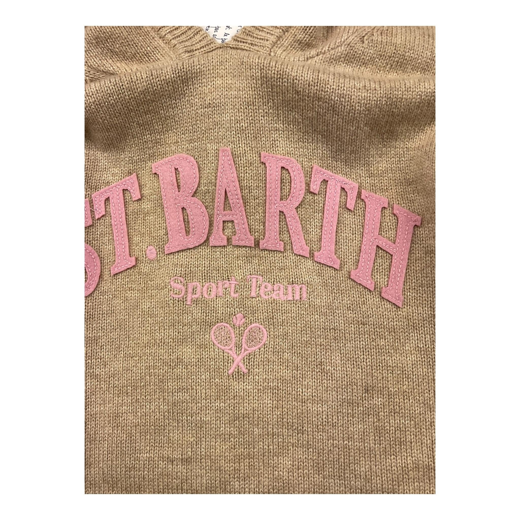 SAINT BARTH maglia modello felpa tinta unita con cappuccio Sabbia per Bambina MEG0007 SABBIA SAINT BARTH