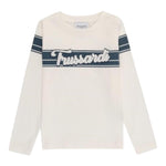 TRUSSARDI shirt girocollo tinta unita con stampa Bianco per Neonato TIA24111TSX BIANCO TRUSSARDI