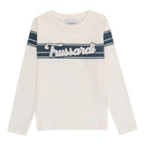 TRUSSARDI shirt girocollo tinta unita con stampa Bianco per Neonato TIA24111TSX BIANCO TRUSSARDI