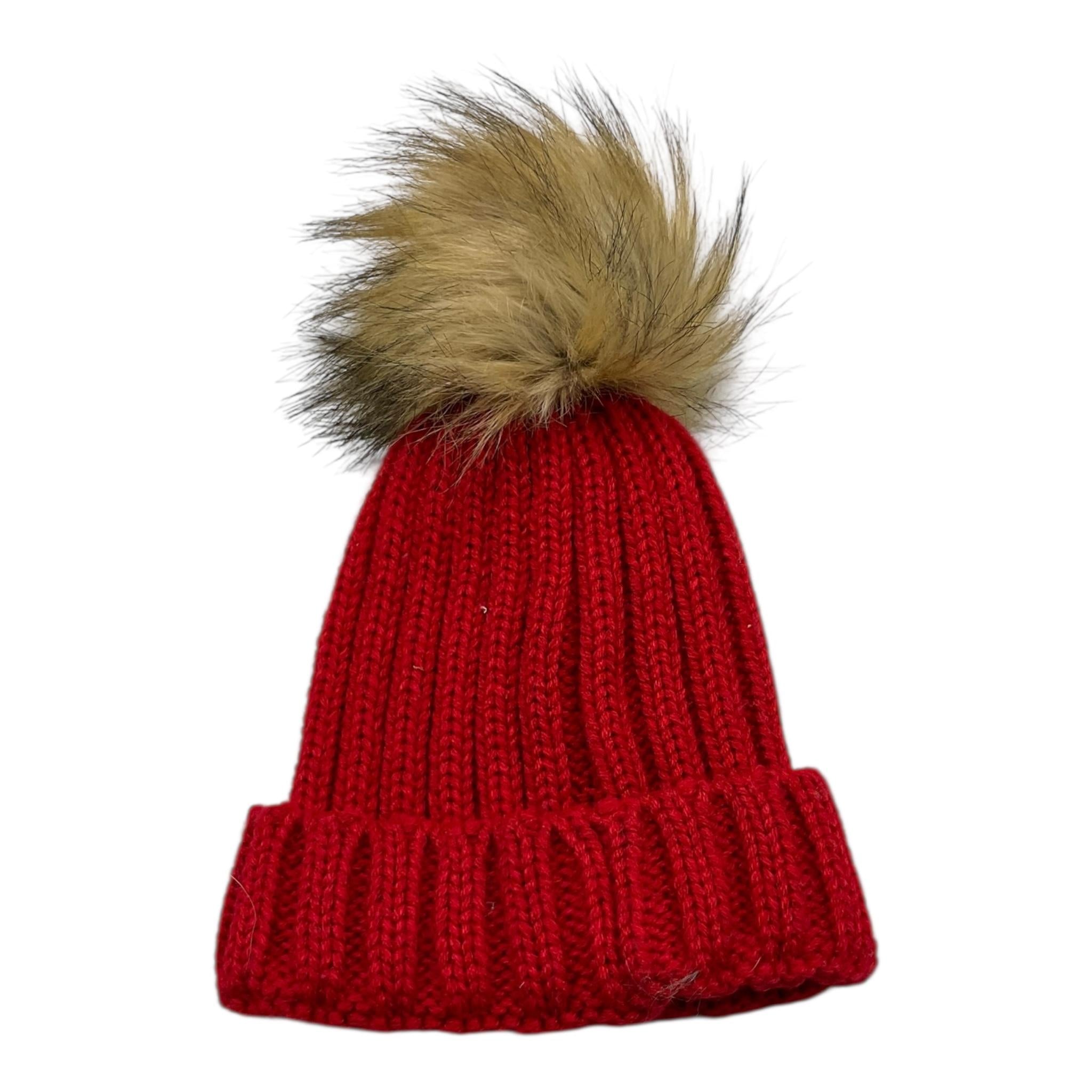 GAUDI' cappello tinta unita con pon pon Rosso per Bambina 54KD91952 ROSSO GAUDI'
