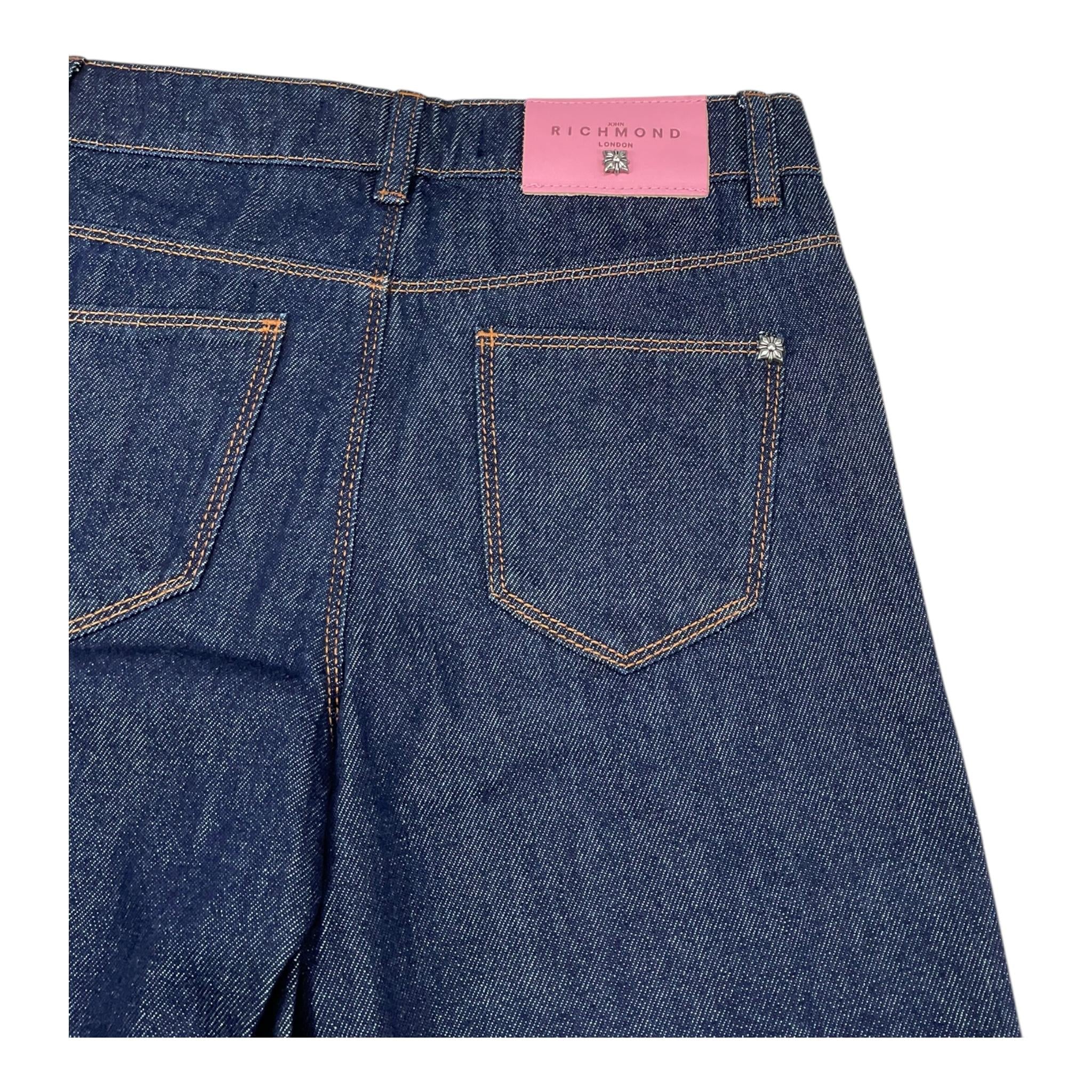 JOHN RICHMOND jeans tinta unita modello palazzo Blu per Bambina RGA25021JE BLU JOHN RICHMOND