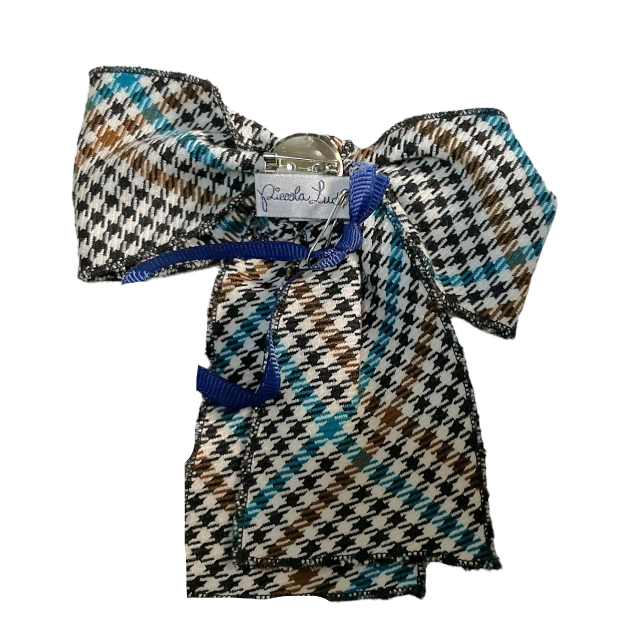 PICCOLA LUDO spilla modello fiocco fantasia a quadri Bianco per Bambina BS9WA016X BIANCO PICCOLA LUDO