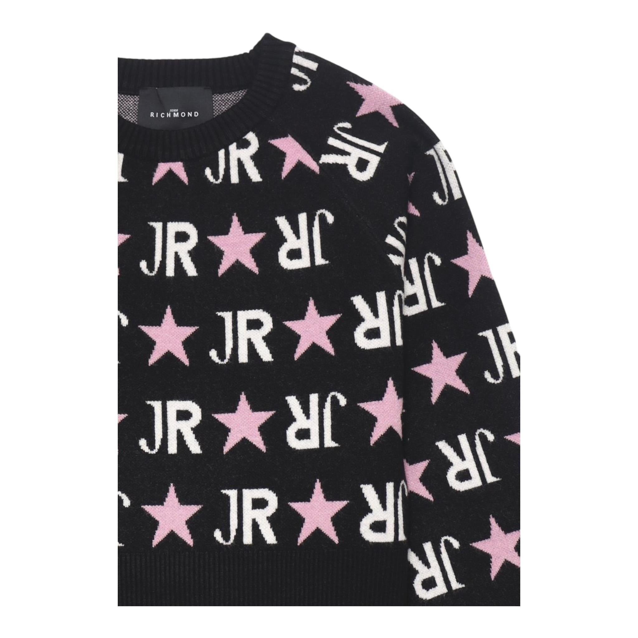 JOHN RICHMOND maglia tinta unita girocollo logata Nero per Neonata RGA24003MA NERO JOHN RICHMOND