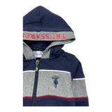 TRUSSARDI felpa con zip e cappuccio tinta unita Blu per Neonato TIA25039FE BLU TRUSSARDI