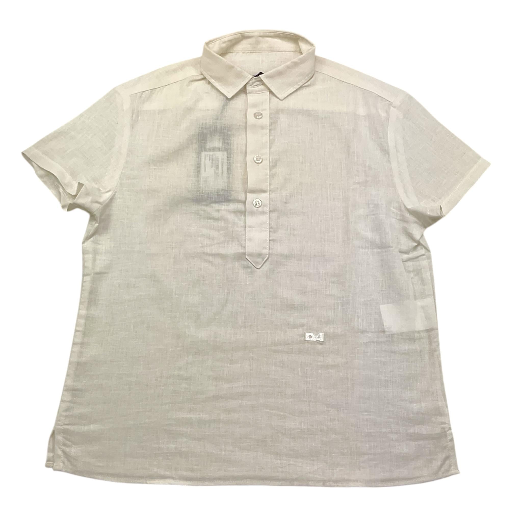 DANIELE ALESSANDRINI camicia tinta unita con colletto Panna per Bambino 1236MP00046 PANNA DANIELE ALESSANDRINI