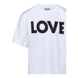 MOSCHINO t-shirt girocollo tinta unita con stampa Bianco per Bambina HDM06H BIANCO MOSCHINO