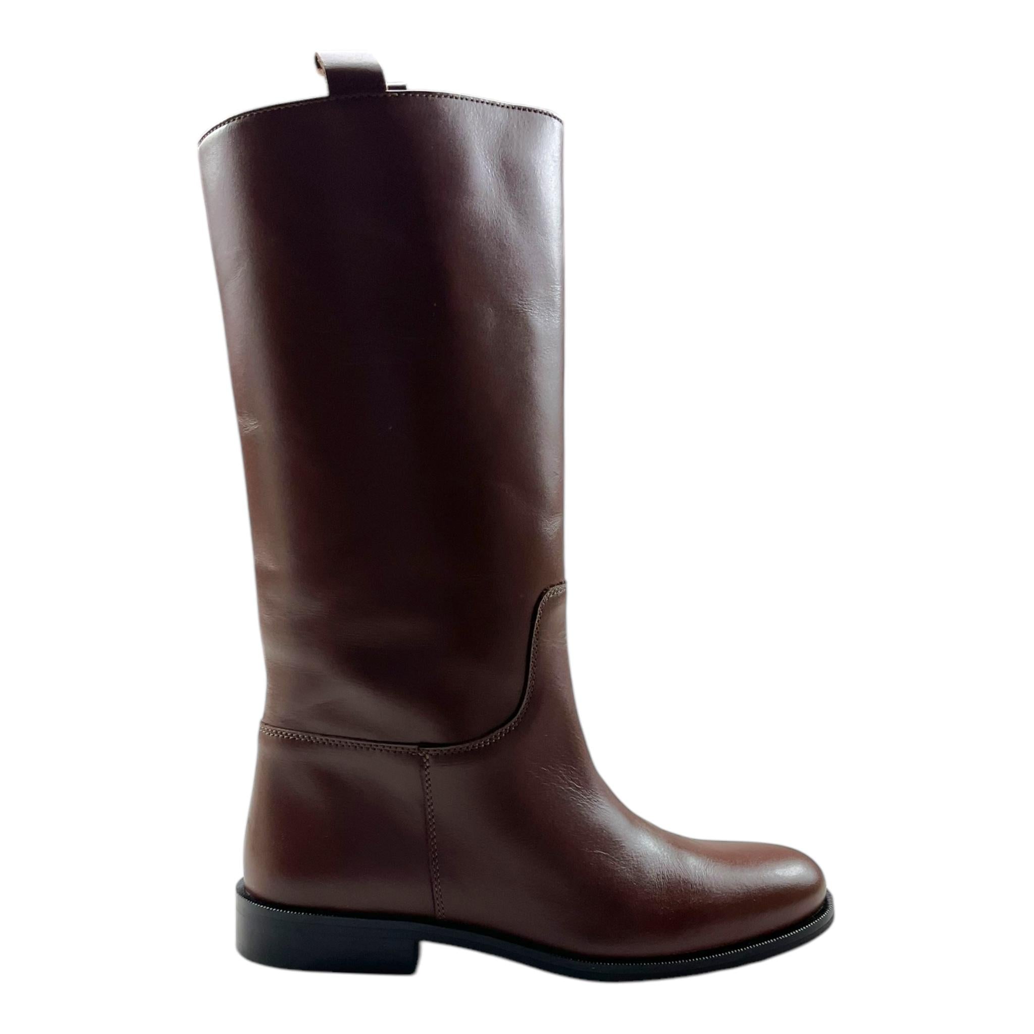 ETRO stivale alto tinta unita con zip Marrone per Bambina GV0A06 MARRONE ETRO
