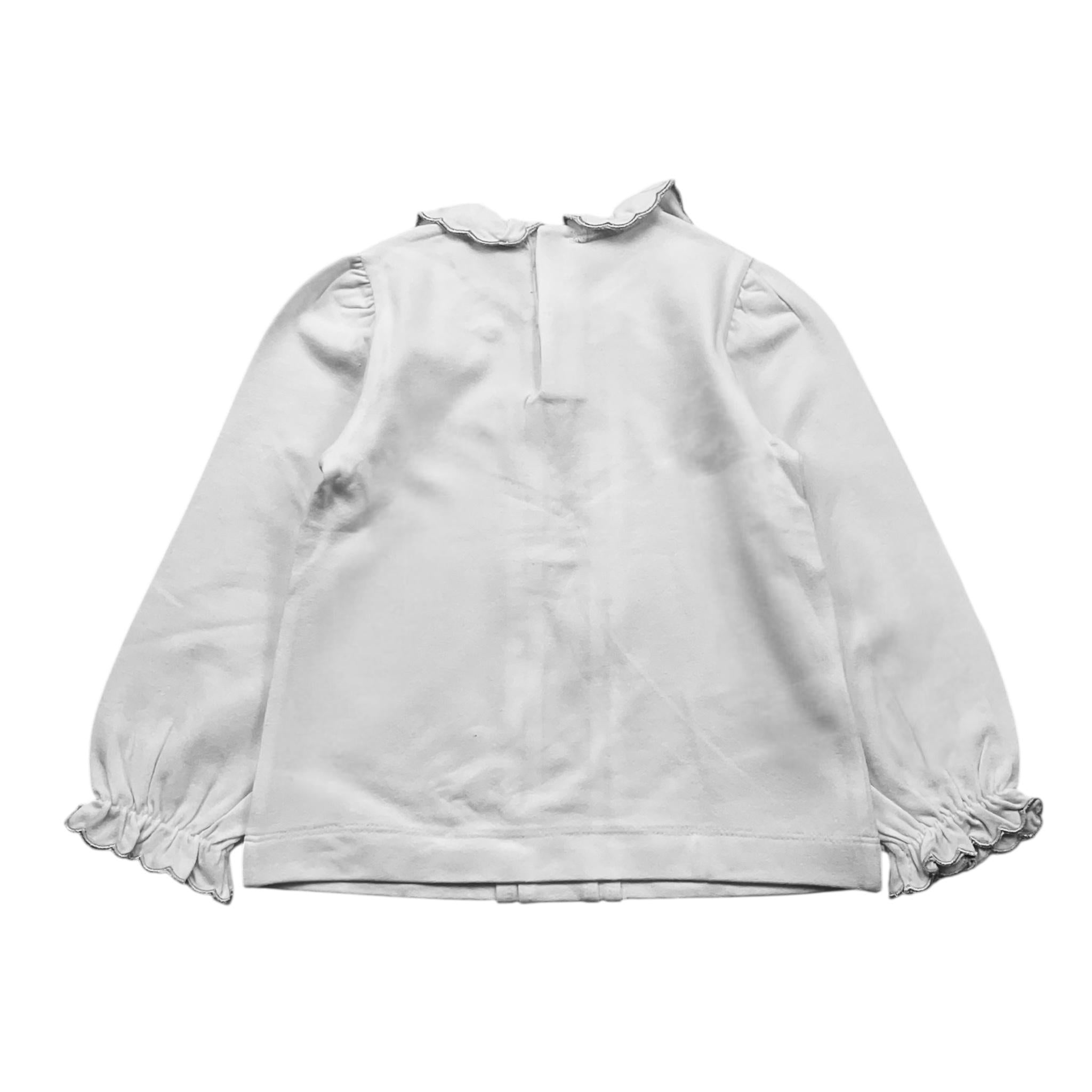 MAYORAL shirt tinta unita con colletto e ricami Bianco per Neonata 2194X BIANCO MAYORAL