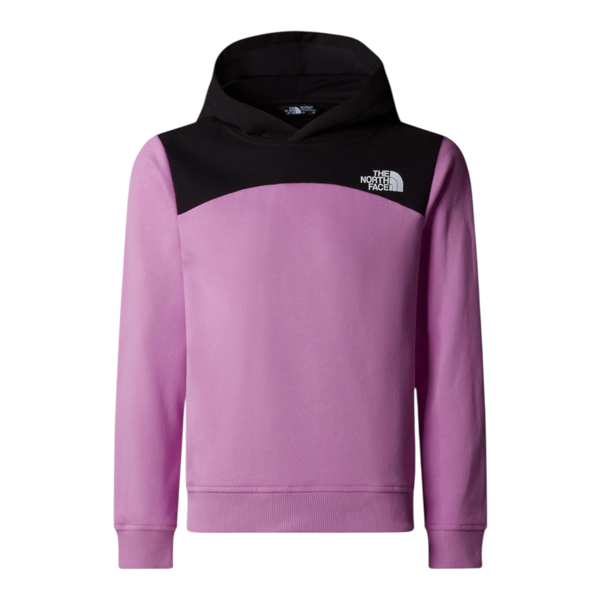 THE NORTH FACE felpa chiusa tinta unita con cappuccio in contrasto e logato Lilla per Bambina NF0A89HC1I81 LILLA THE NORTH FACE
