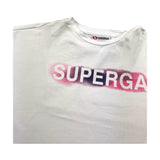 SUPERGA t-shirt girocollo tinta unita con logo Bianco per Bambina SA135 BIANCO SUPERGA