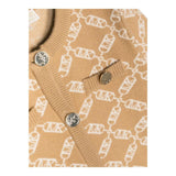 MICHAEL KORS cardigan tinta unita con stampe logo Beige per Bambina R15225 BEIGE MICHAEL KORS