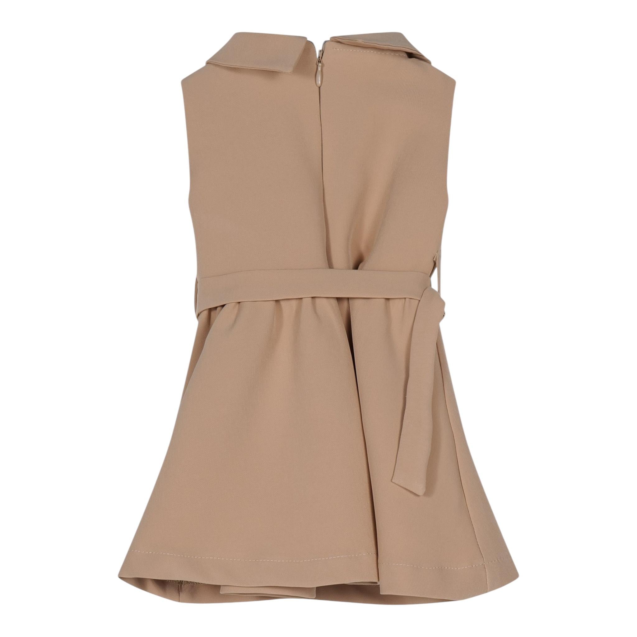 FUN & FUN abito giromanica tinta unita cn bottoni Beige per Neonata FNDR00399 BEIGE FUN & FUN