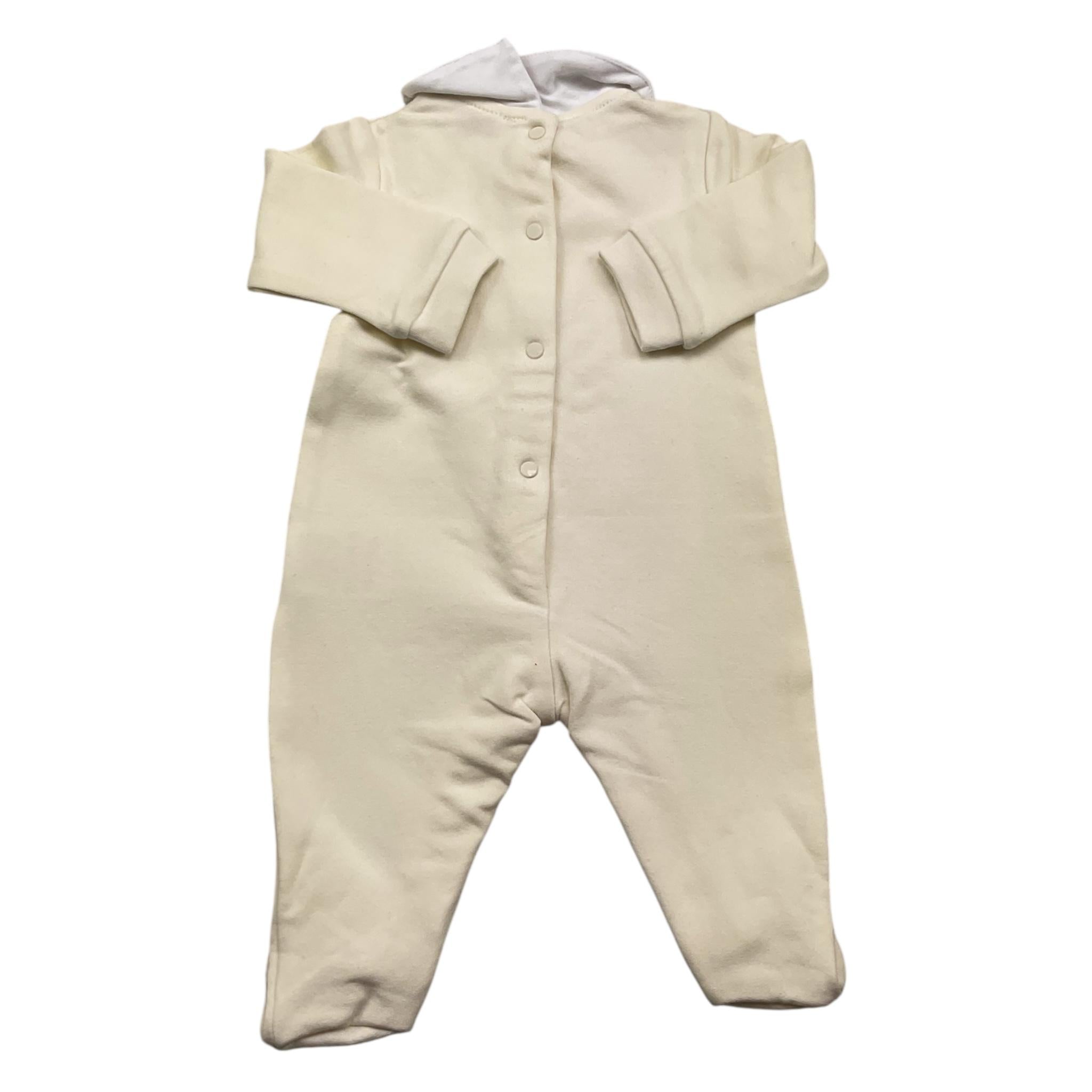 CESARE PACIOTTI tutina manica lunga tinta unita con logo Panna per Neonato TCP5302N PANNA CESARE PACIOTTI