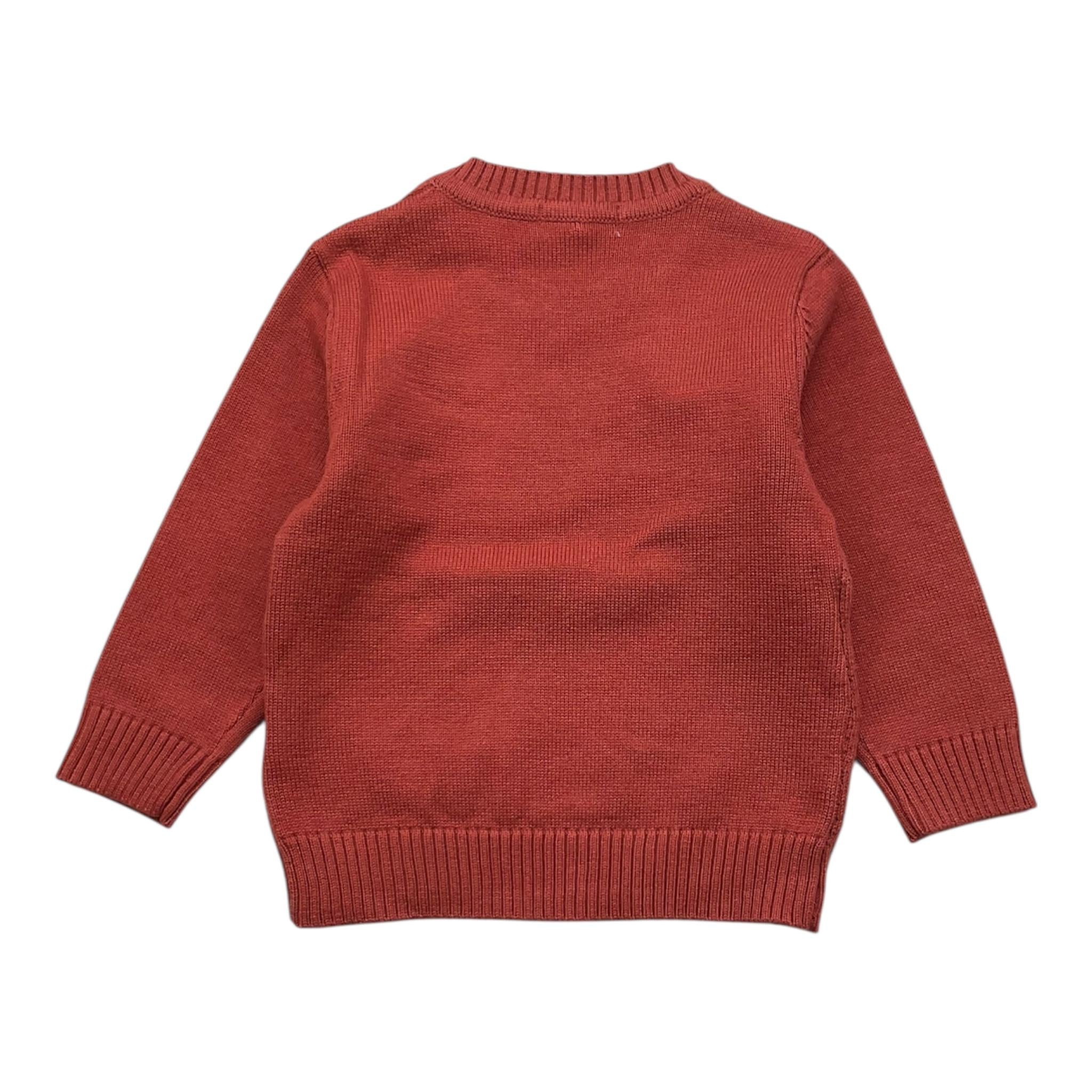 Y-CLU maglia tinta unita girocollo con stampa Ruggine per Neonata BYN10714 RUGGINE Y-CLU