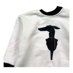 TRUSSARDI felpa chiusa girocollo tinta unita con profili in contrasto Bianco per Neonato TIA25214FE BIANCO TRUSSARDI