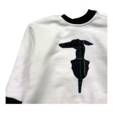 TRUSSARDI felpa chiusa girocollo tinta unita con profili in contrasto Bianco per Neonato TIA25214FE BIANCO TRUSSARDI