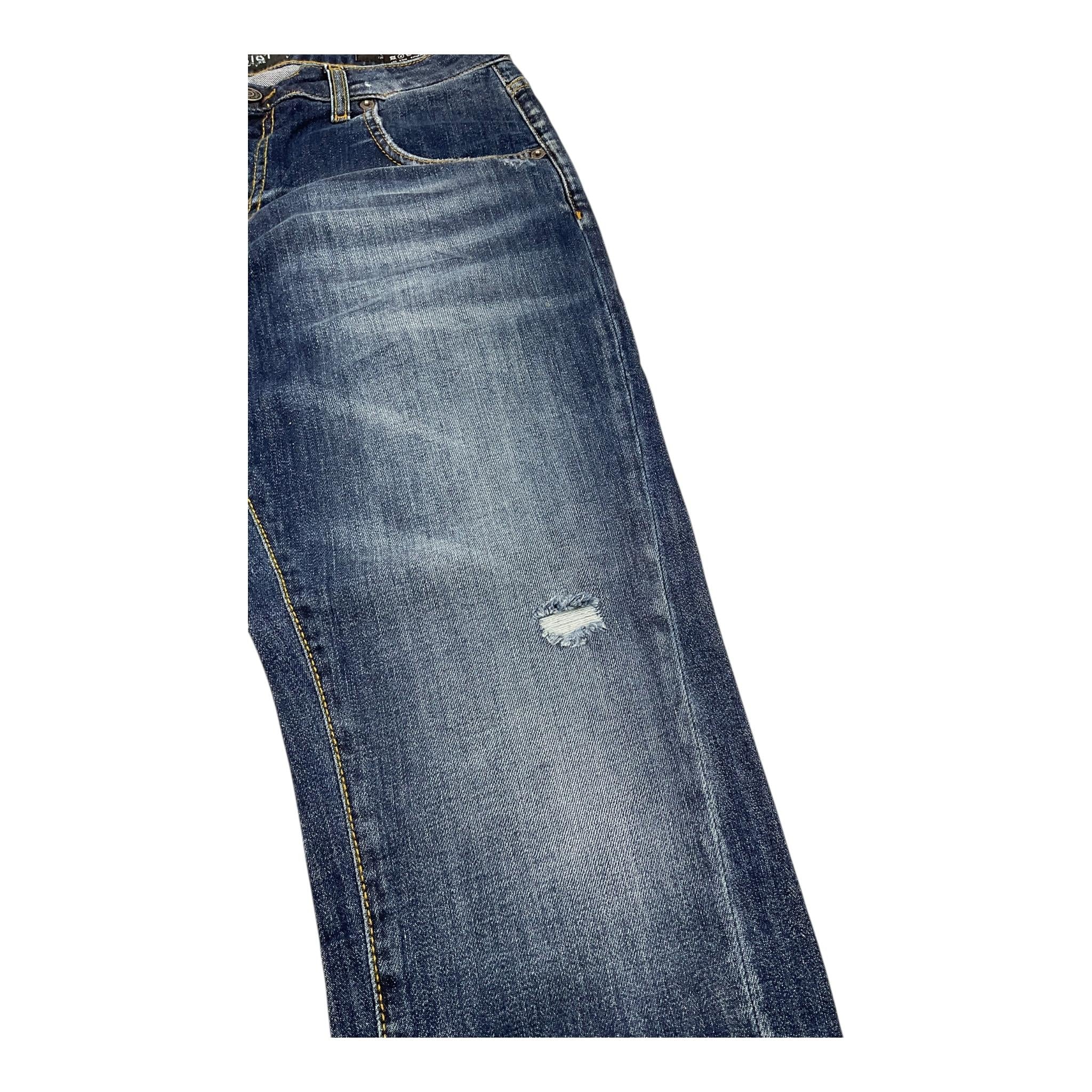 PATRIOT jeans tinta unita con logo Blu per Bambino PBK23 BLU PATRIOT