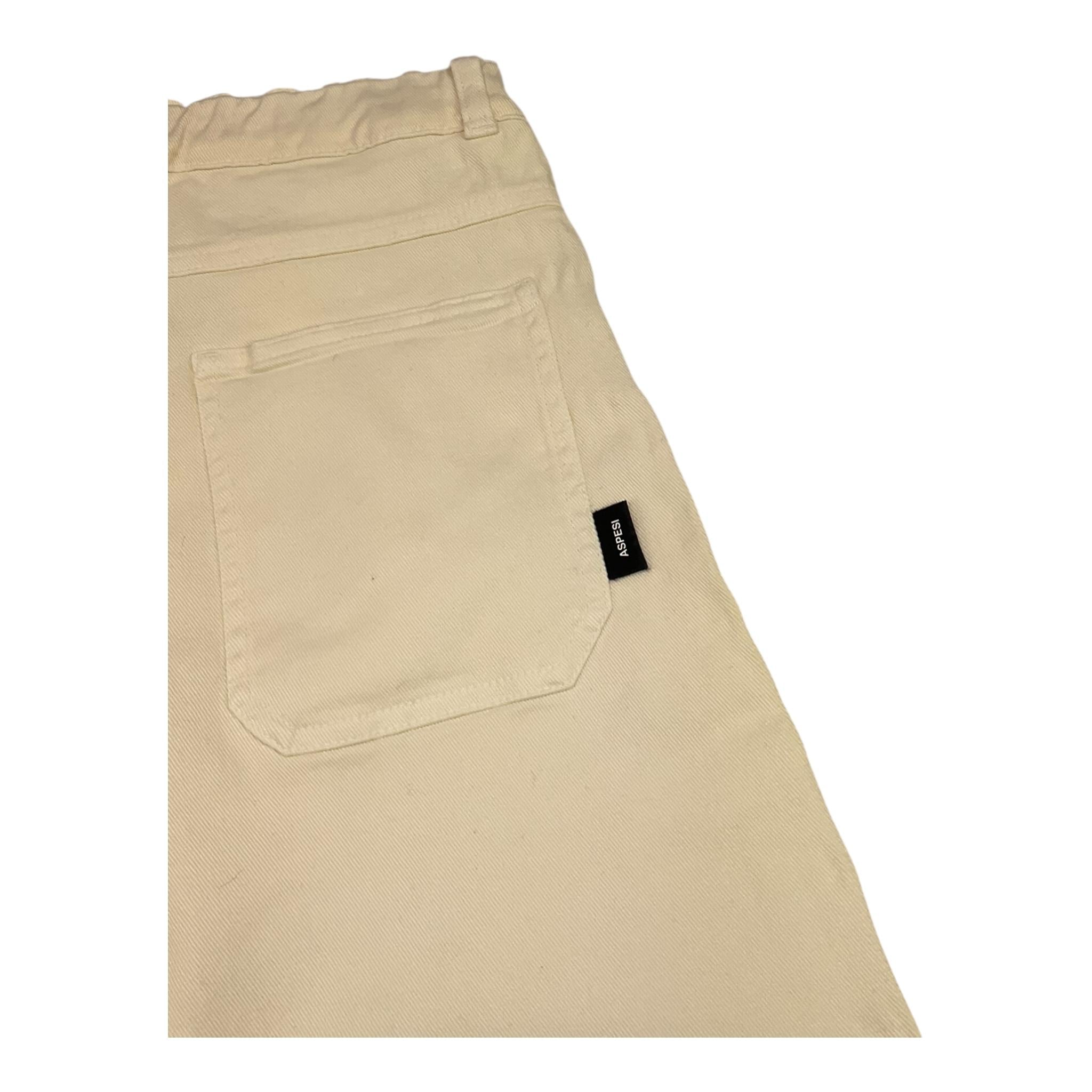 ASPESI jeans tinta unita modello a palazzo Panna per Bambina F24059PLC6051X PANNA ASPESI