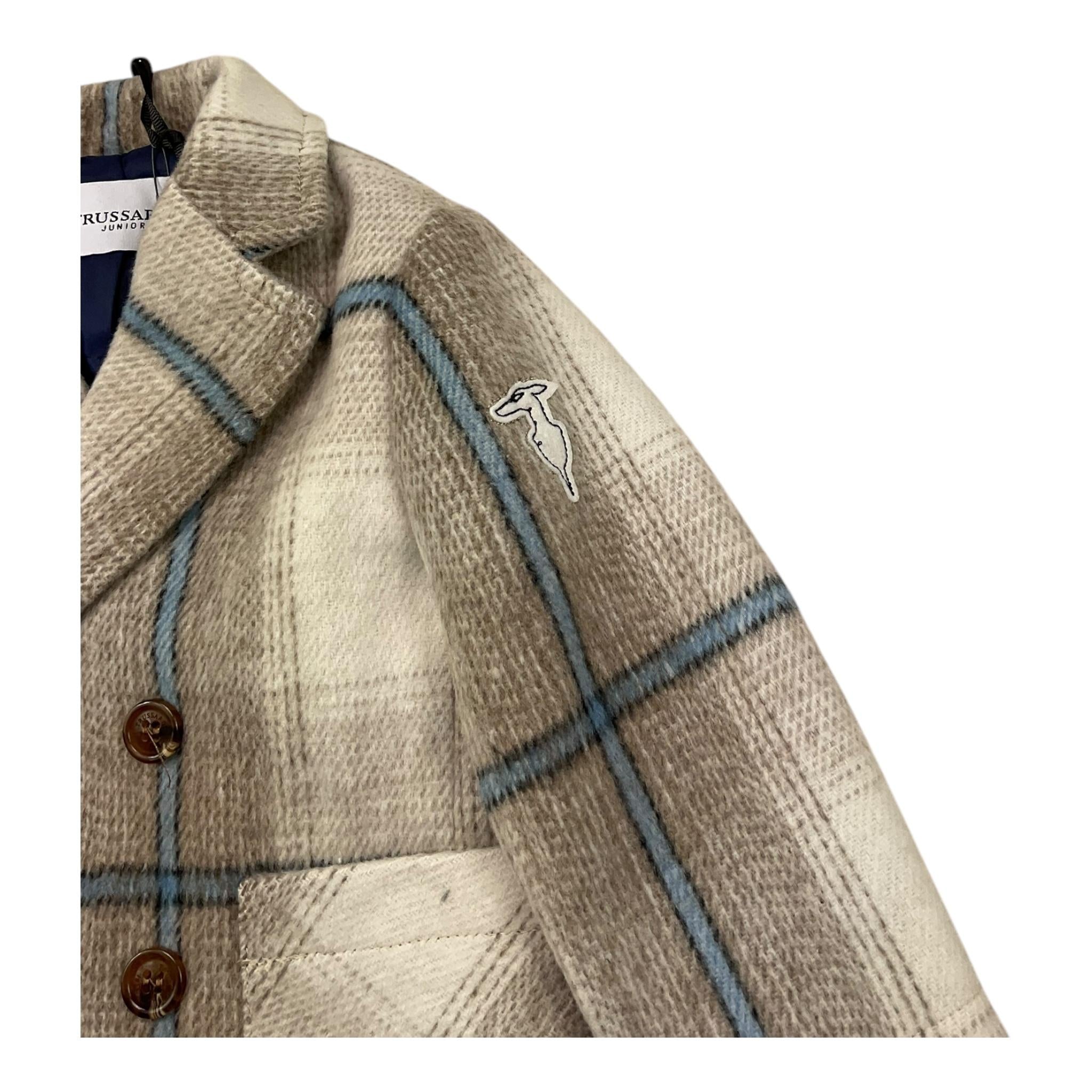 TRUSSARDI cappotto doppiopetto tinta unita Beige per Neonato TIA25113GC BEIGE TRUSSARDI