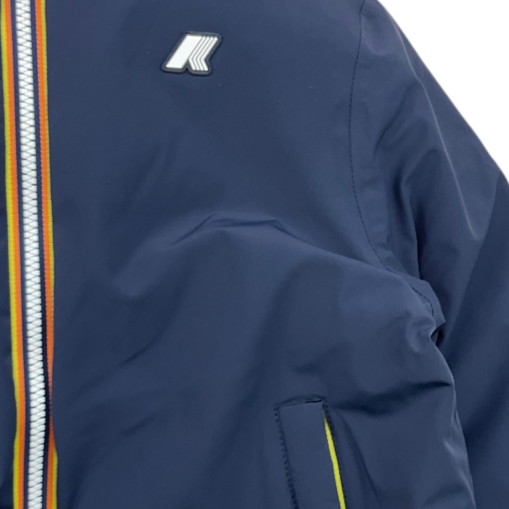 K-WAY giubbino reversibile bicolore con cappuccio Blu per Bambino K71337WX BLU K-WAY