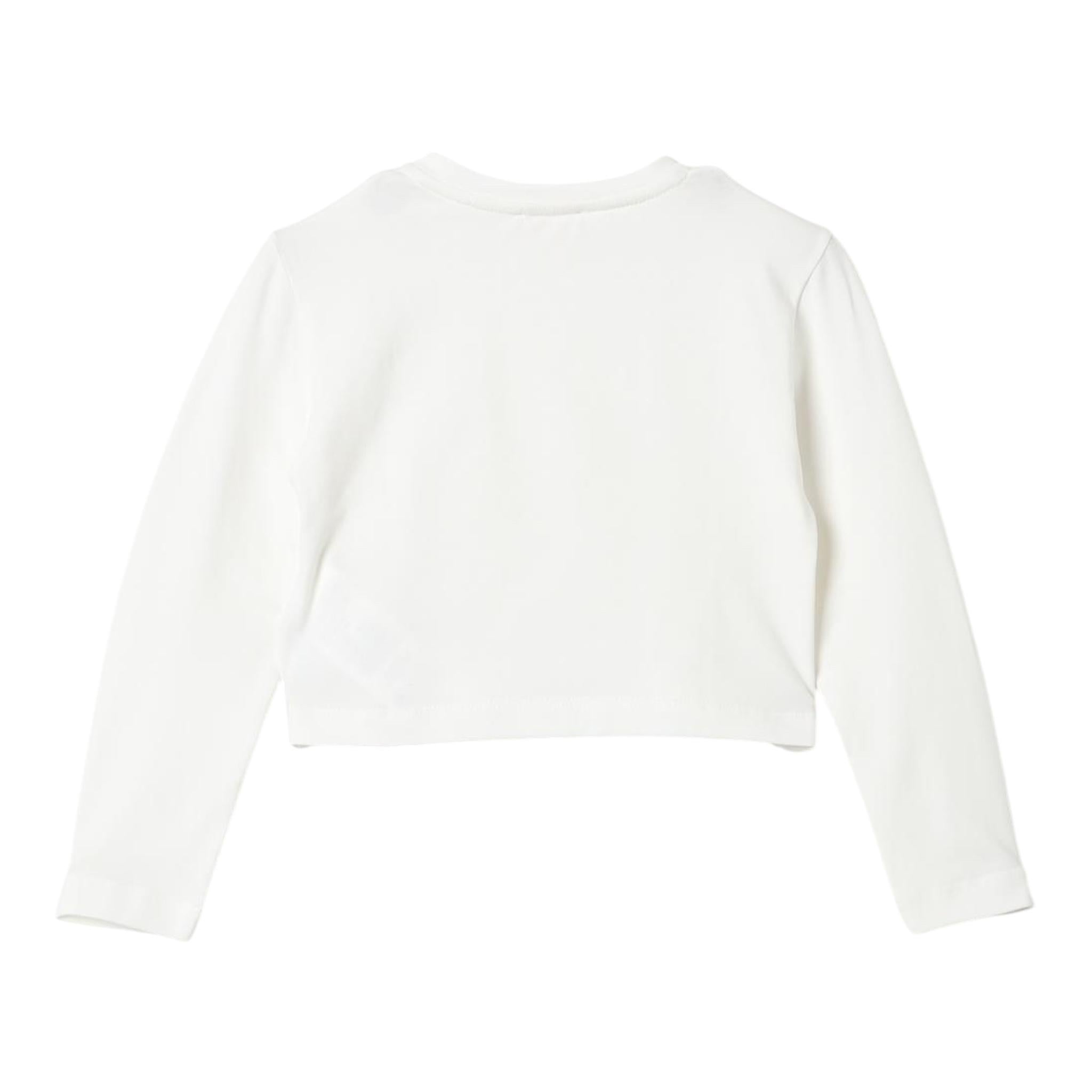 ELISABETTA FRANCHI shirt girocollo tinta unita con stampa Panna per Bambina EFTS224X PANNA ELISABETTA FRANCHI