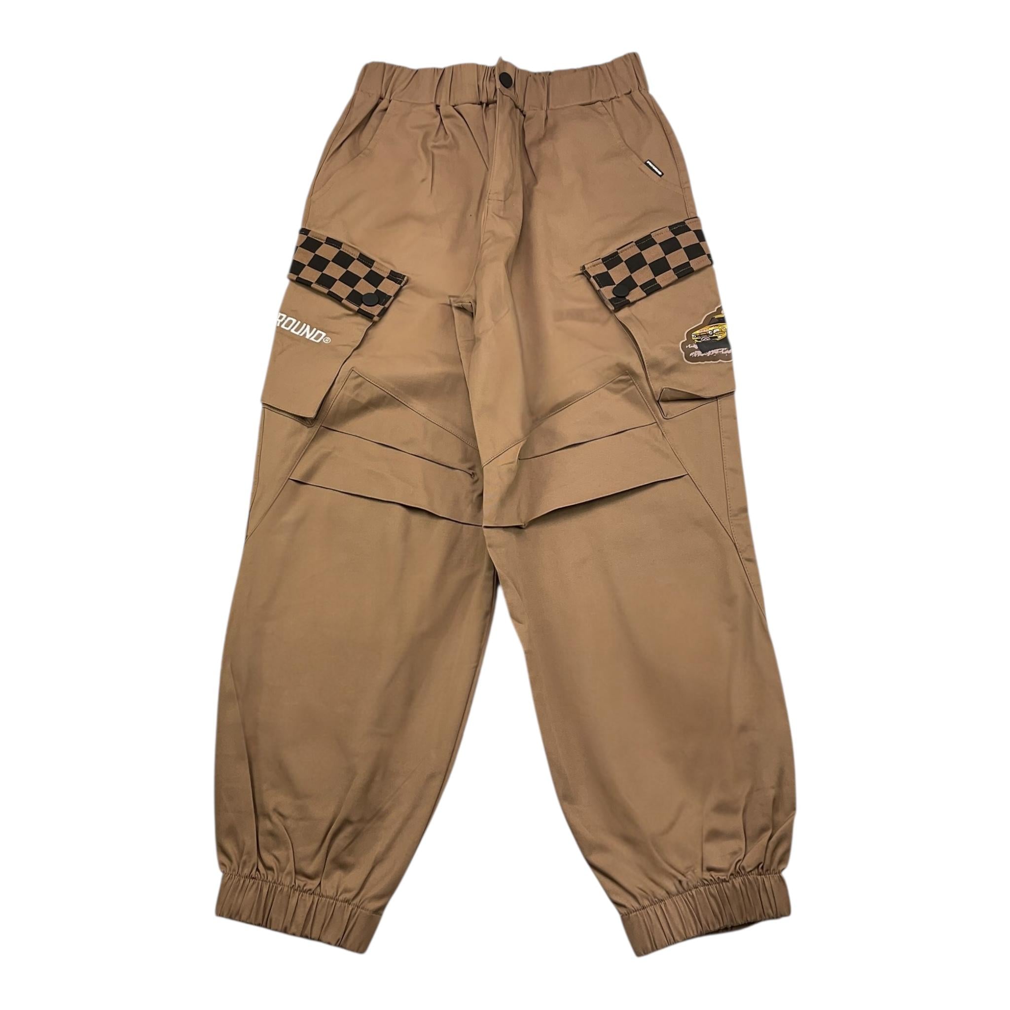 SPRAYGROUND pantalone tinta unita con stampa e elastico in vita Marrone per Bambino SPY1057 MARRONE SPRAYGROUND
