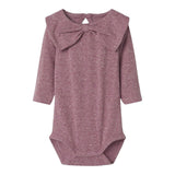 NAME.IT body manica lunga tinta unita con colletto Rosa per Neonata 13236104 ROSA NAME.IT