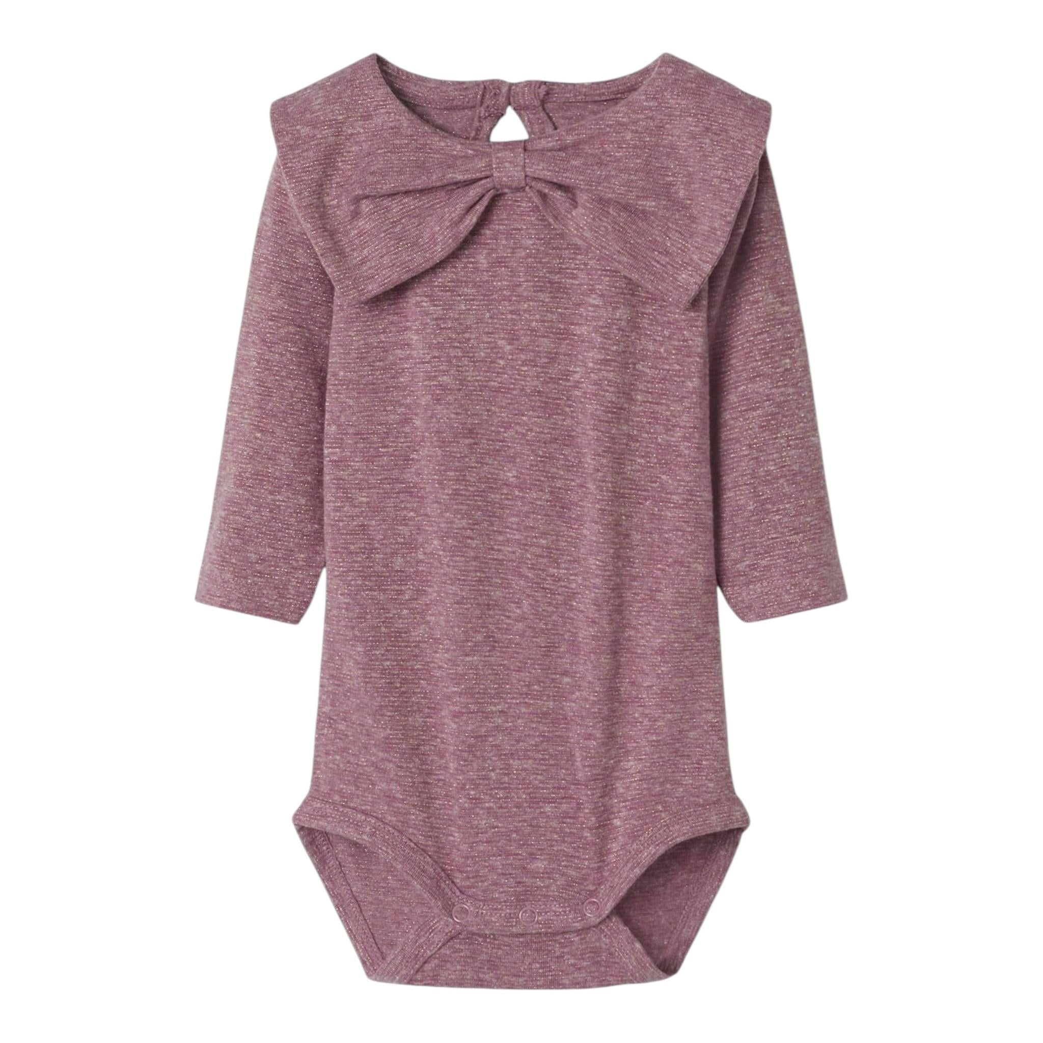 NAME.IT body manica lunga tinta unita con colletto Rosa per Neonata 13236104 ROSA NAME.IT
