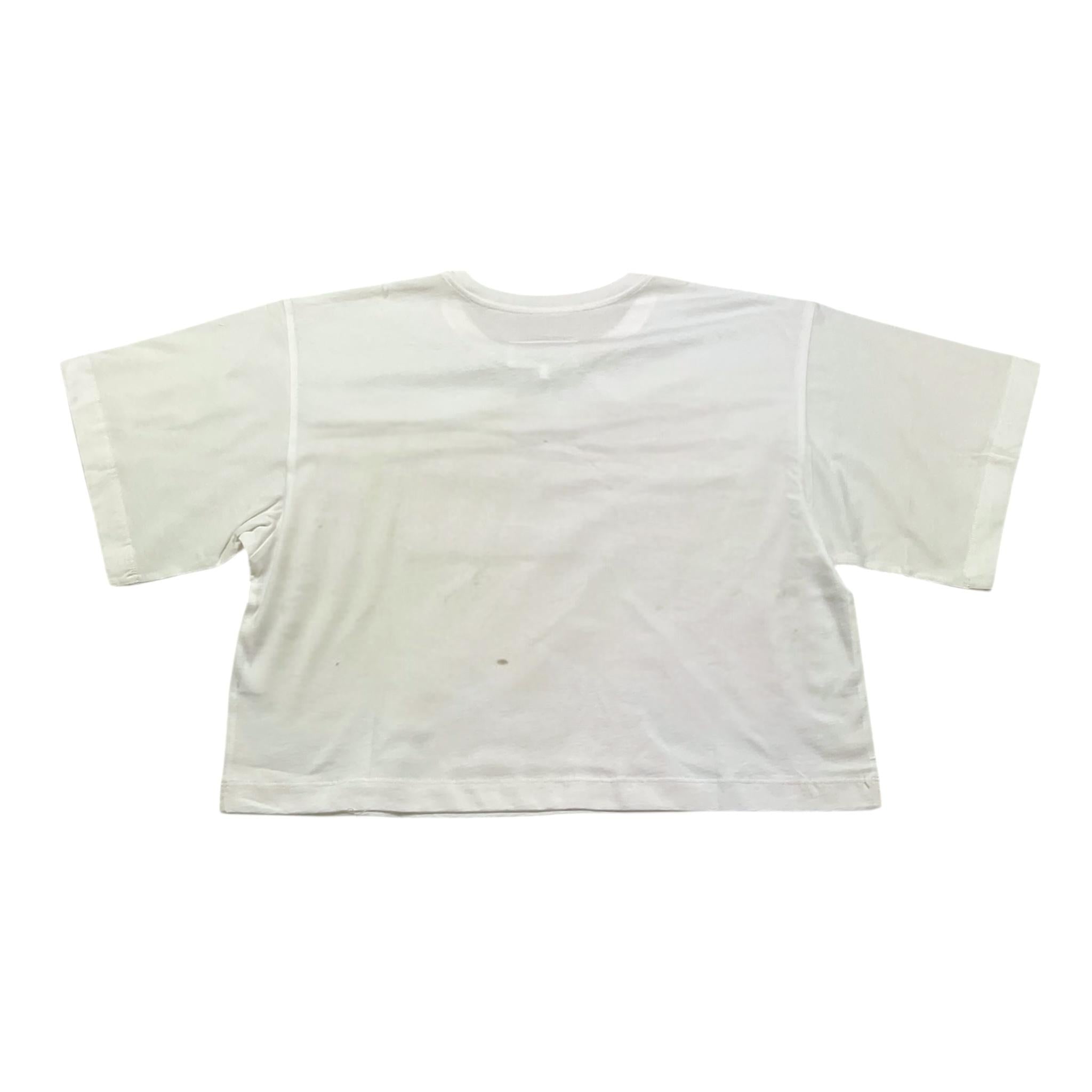 MAISON MARGIELA t-shirt girocollo tinta unita con stampa Bianco per Bambina M60672 BIANCO MAISON MARGIELA