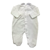 NINNAOH tutina tinta unita con stampa Bianco per Neonata I24226T BIANCO NINNAOH
