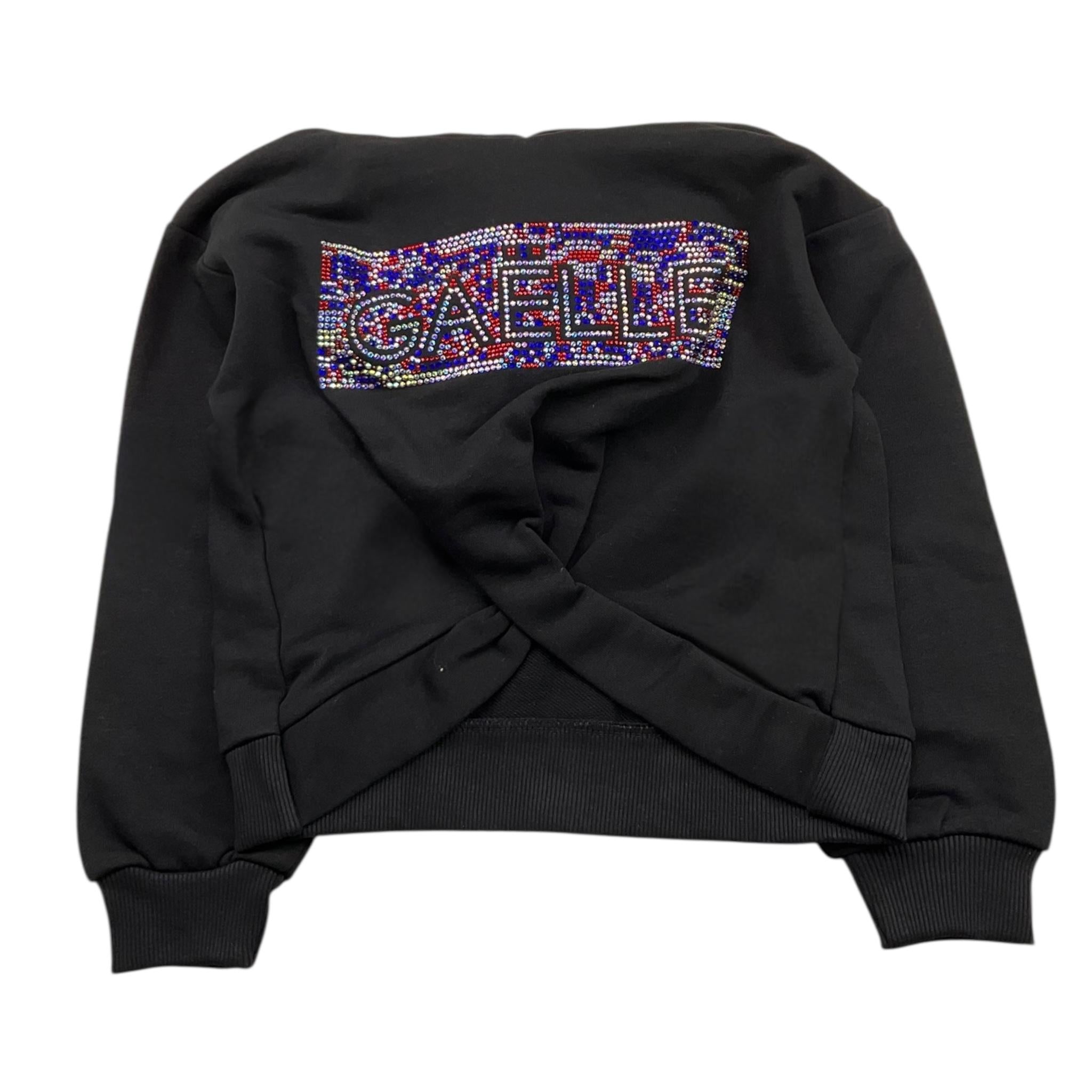 GAELLE felpa tinta unita con cappuccio e stampa Nero per Bambina 2741FY1062 NERO GAELLE