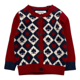 TRUSSARDI cardigan tinta unita con stampa Rosso per Neonato TIA25217CD ROSSO TRUSSARDI