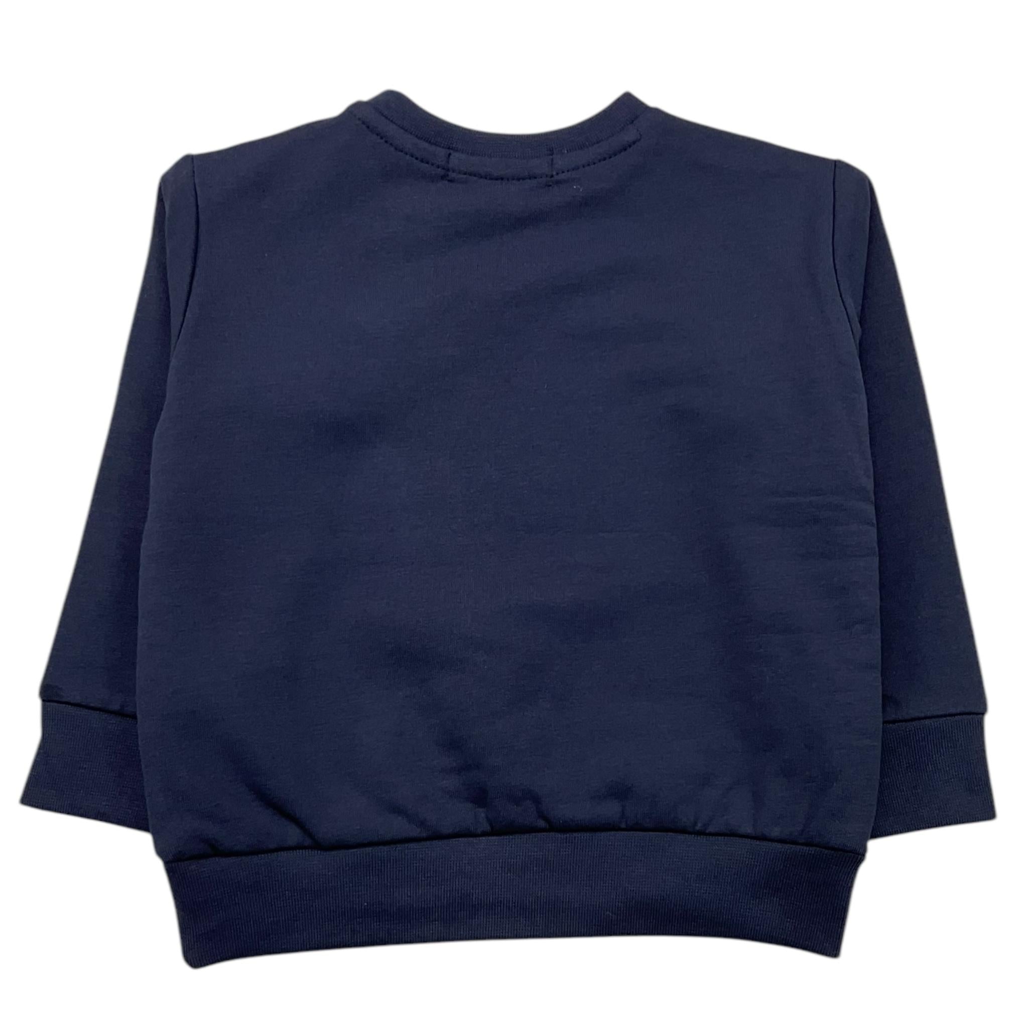 NEVER TOO felpa chiusa girocollo tinta unita Blu per Bambino NT2198B BLU NEVER TOO