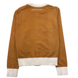 TRUSSARDI cardigan tinta unita con profili in contrasto Cammello per Bambina TGA25106 CAMMELLO TRUSSARDI