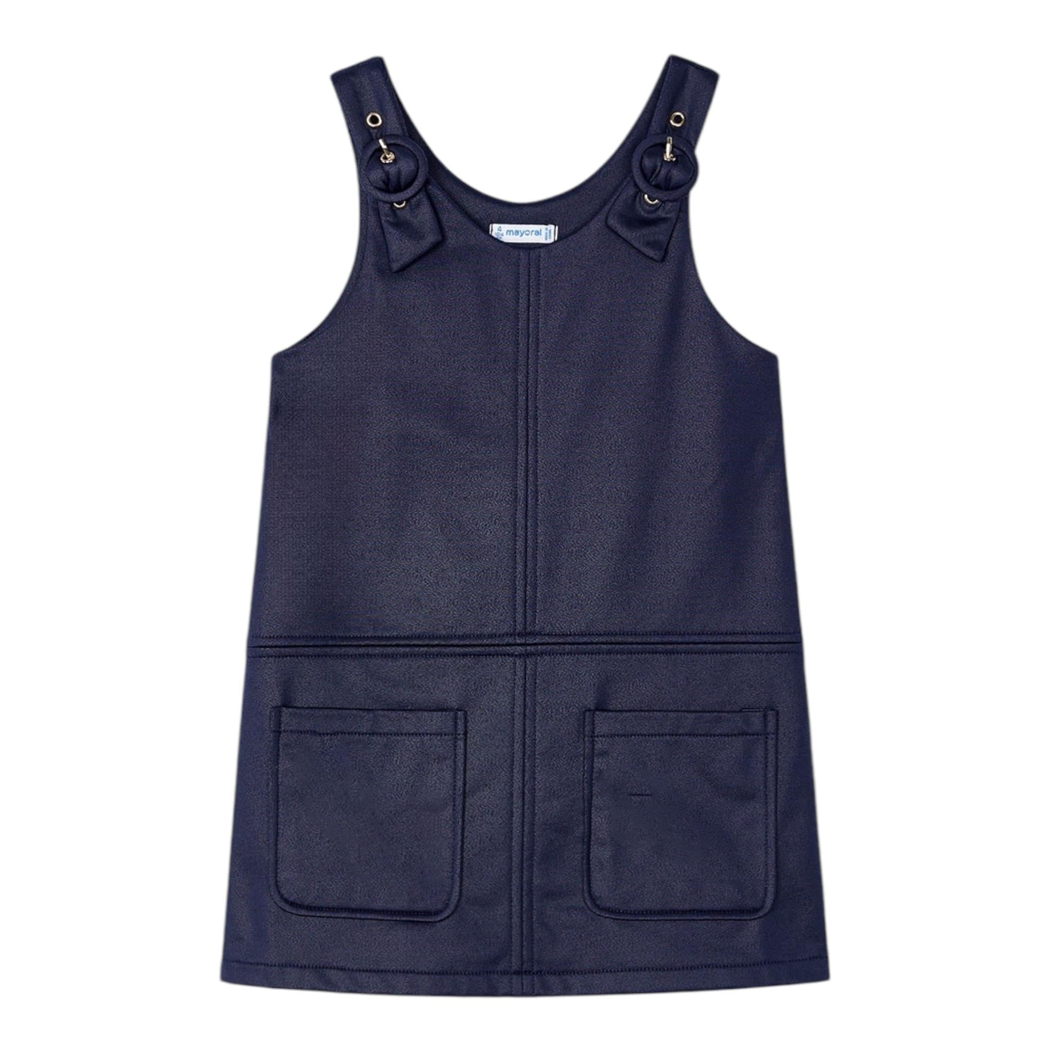 MAYORAL abito giromanica tinta unita Blu per Bambina 4934 BLU MAYORAL