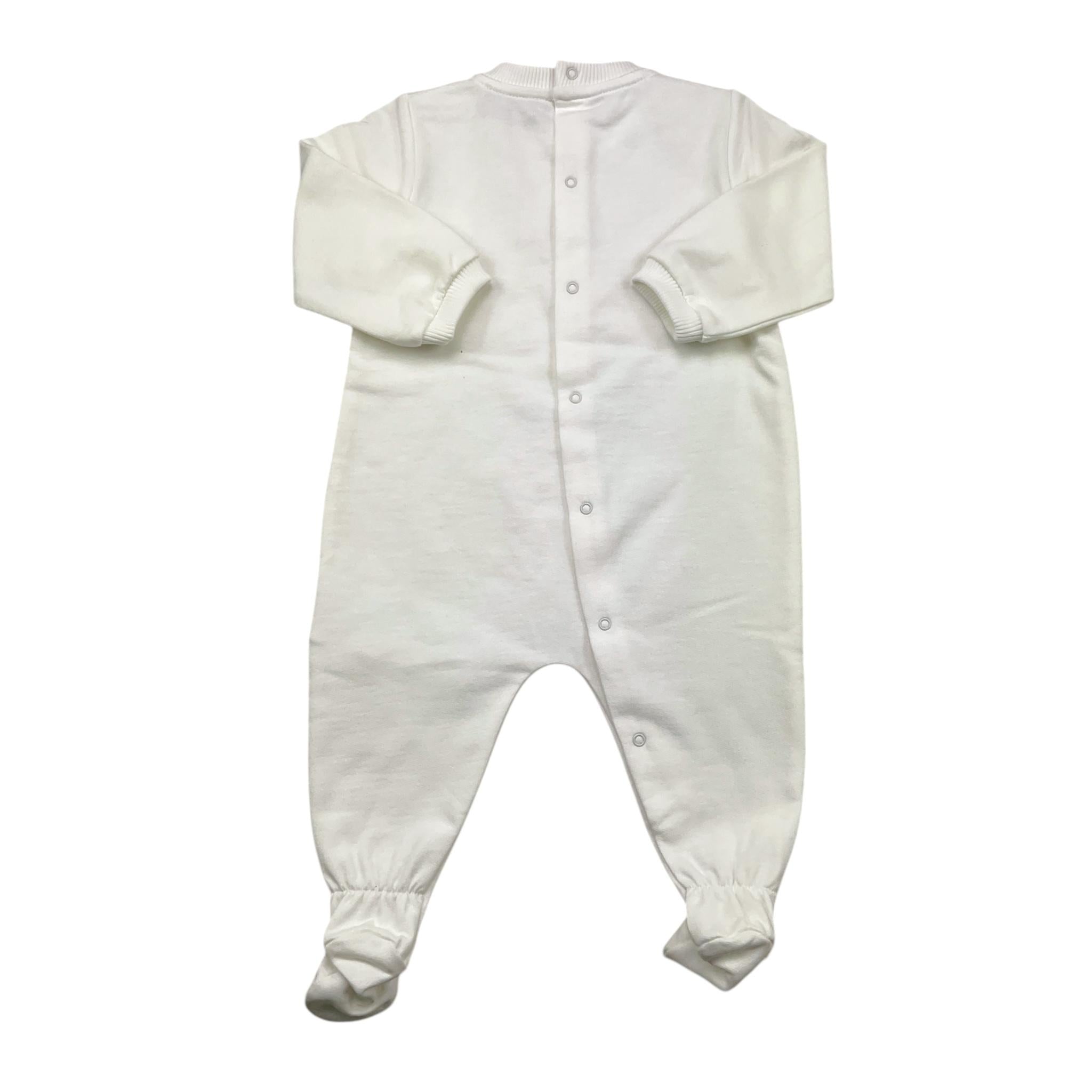 MOSCHINO tutina tinta unita con stampa Bianco per Neonato MNY05L BIANCO MOSCHINO