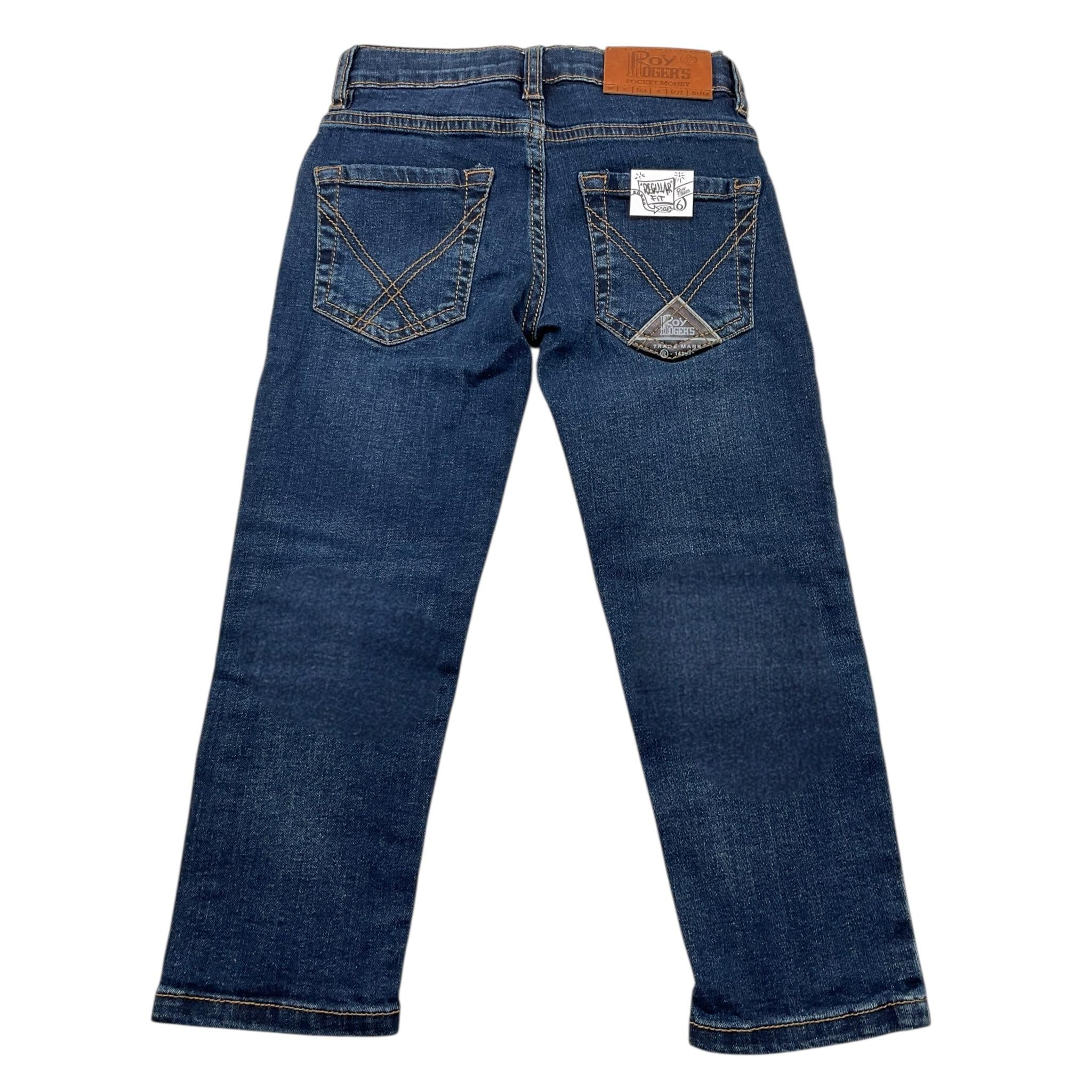 ROY ROGER'S jeans tinta unita con girovita regolabile Blu per Bambino RA417 BLU ROY ROGER'S