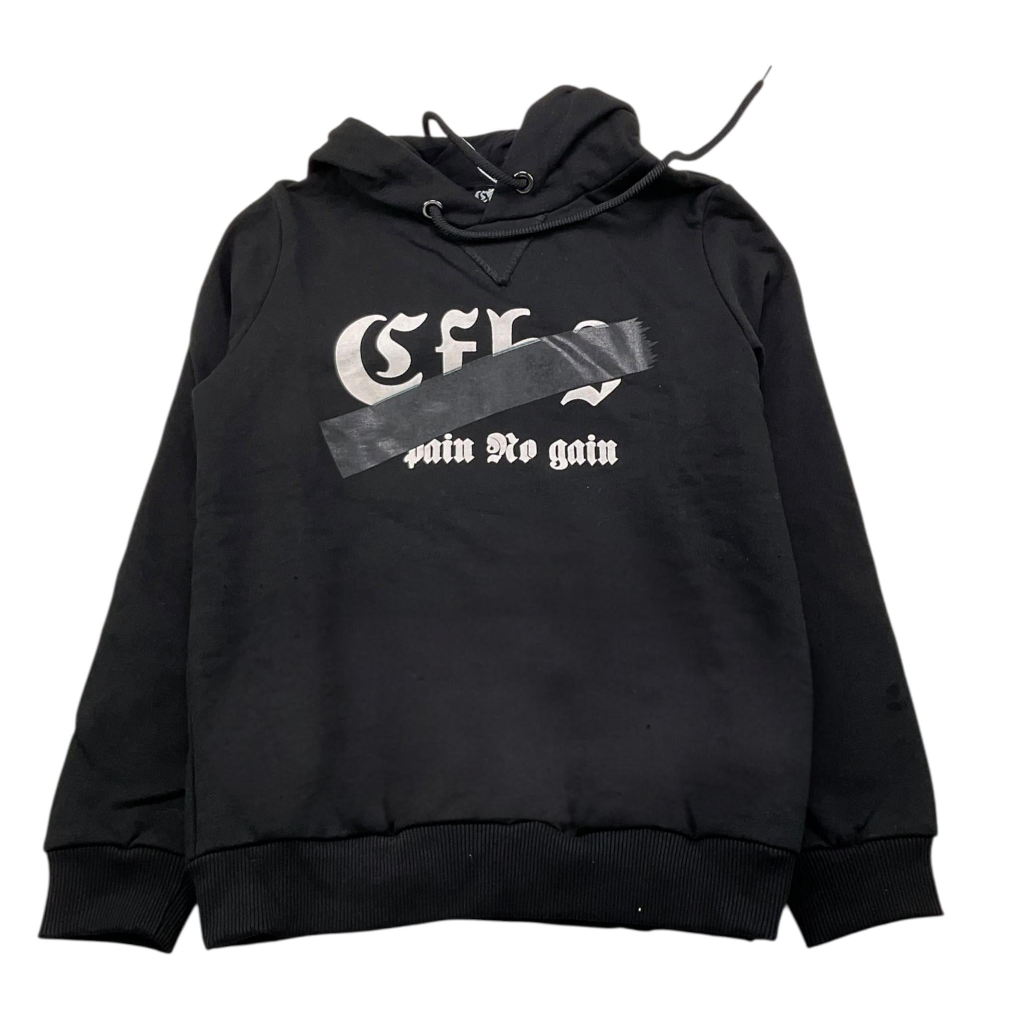 CFBS felpa chiusa con cappuccio tinta unita con stampa Nero per Bambino CSEF2006 NERO CFBS