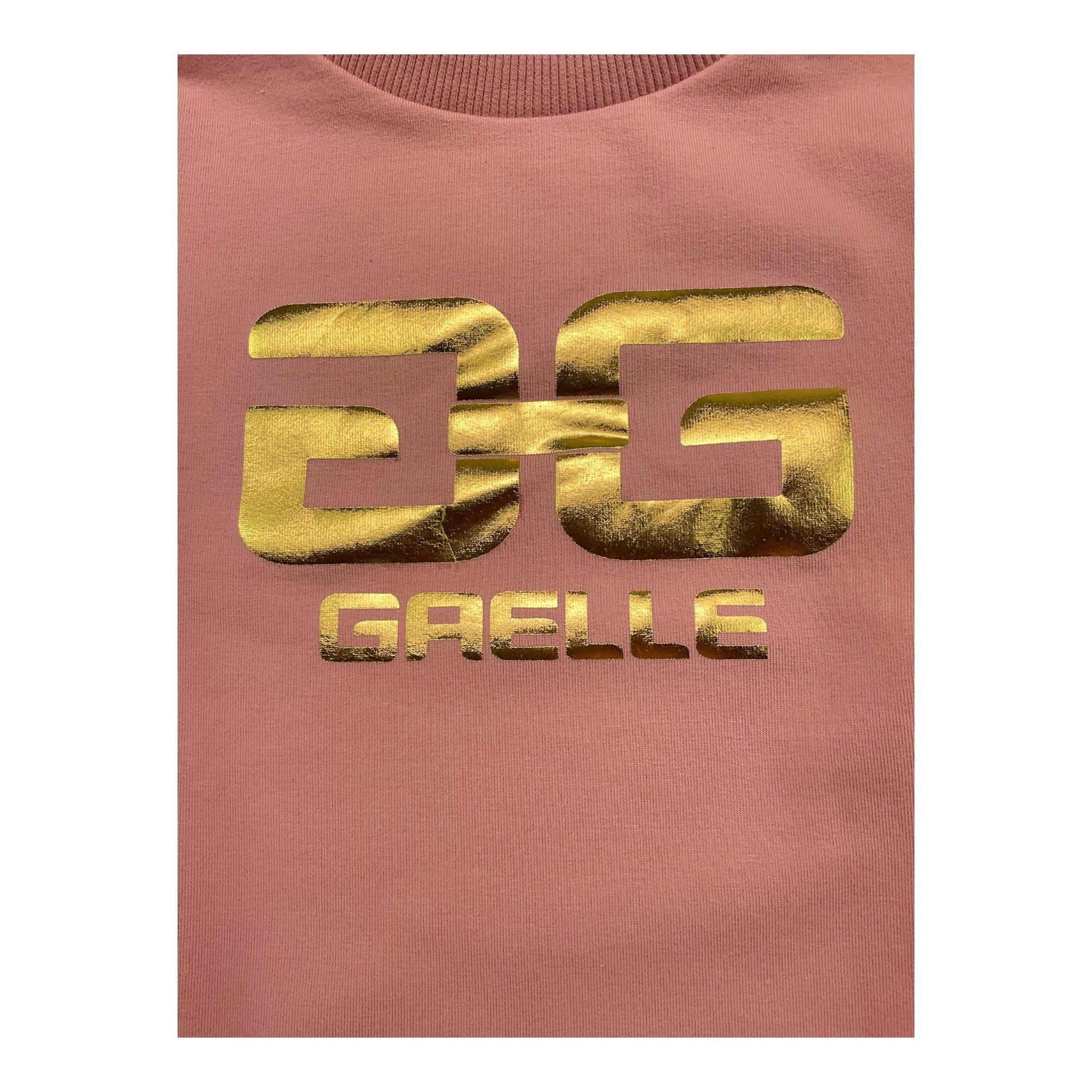 GAELLE felpa tinta unita girocollo con stampa e manica a sbuffo Rosa per Bambina 2741F00324 ROSA GAELLE