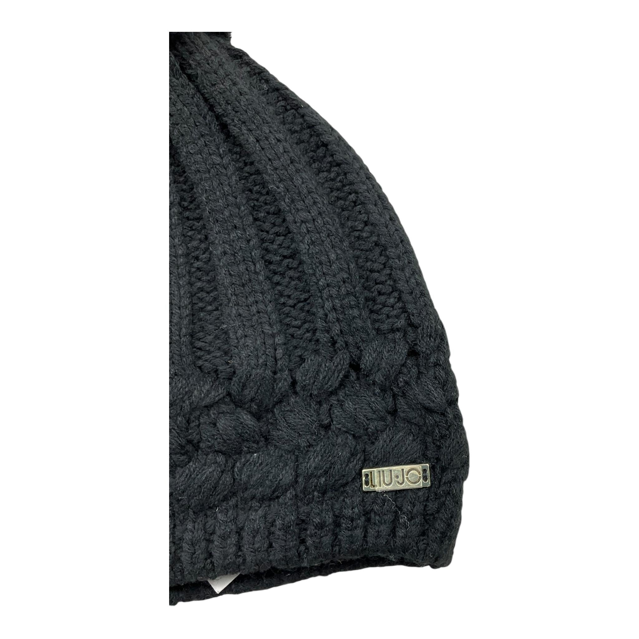 LIU JO cappello tinta unita con pon pon Nero per Bambina GF3191 NERO LIU JO