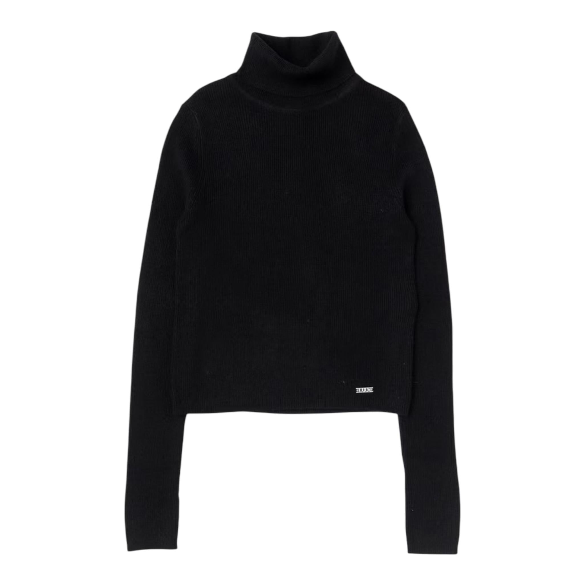 LIU JO maglia collo alto tinta unita Nero per Bambina GF4106 NERO LIU JO