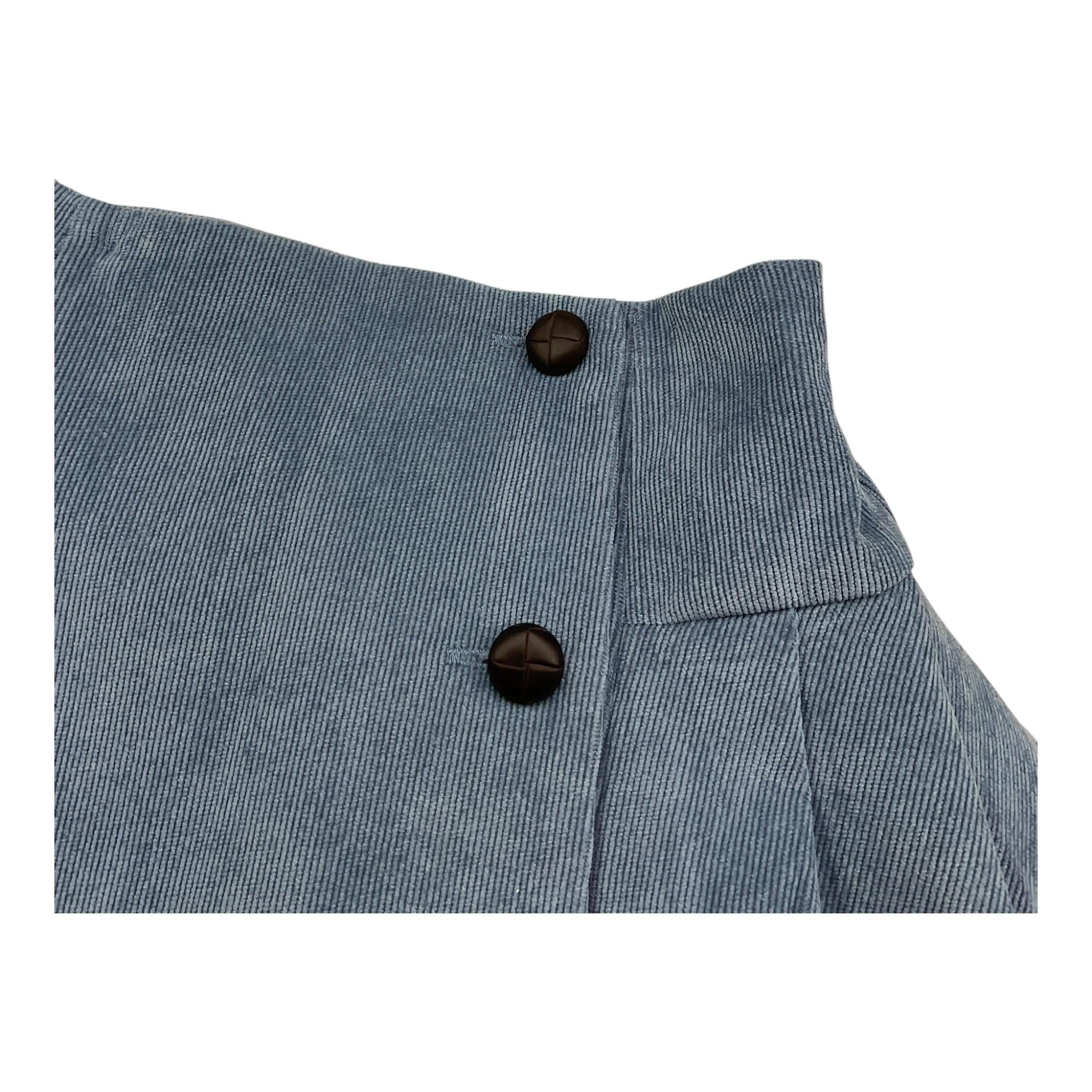 LA STUPENDERIA gonna tinta unita con bottoni in contrast Blu per Bambina TJGN42 BLU LA STUPENDERIA