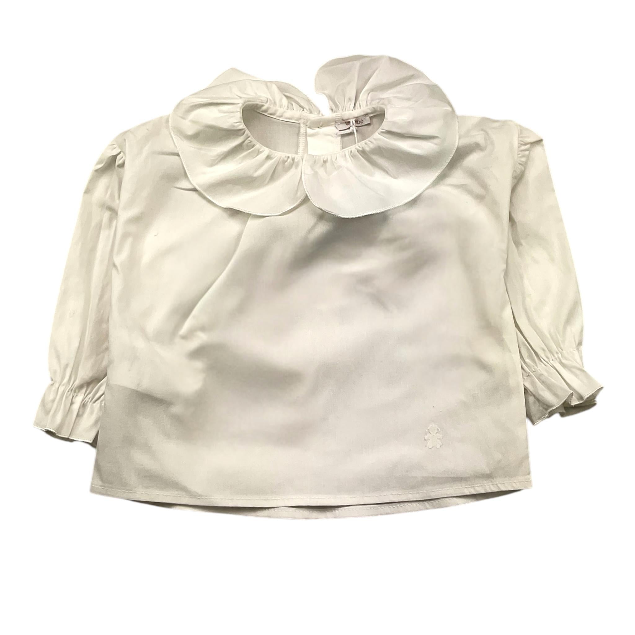 LE BEBE' camicia manica lunga tinta unita Bianco per Neonata LBG6073 BIANCO LE BEBE'