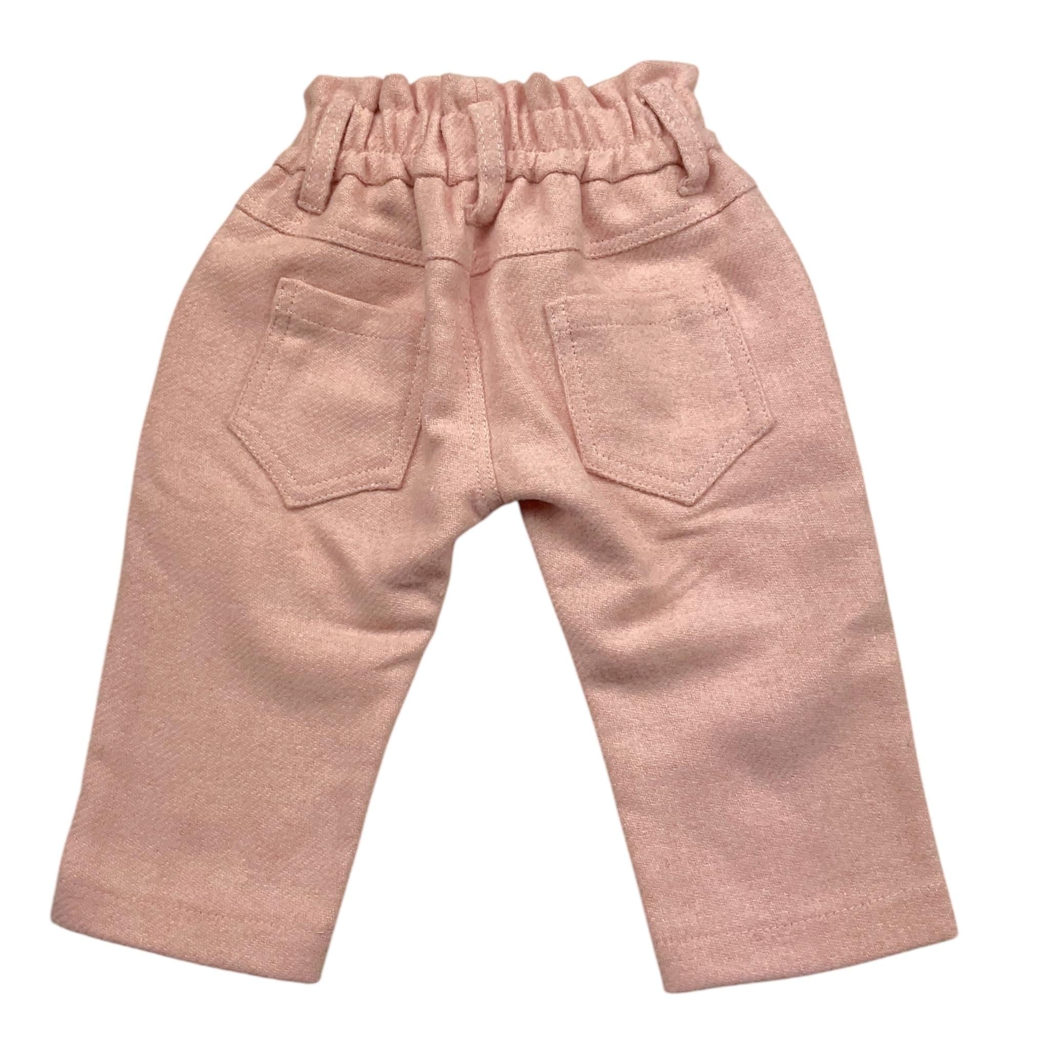 M+E' pantalone tinta unita con elastico in vita Rosa per Bambina UE1141 ROSA M+E'