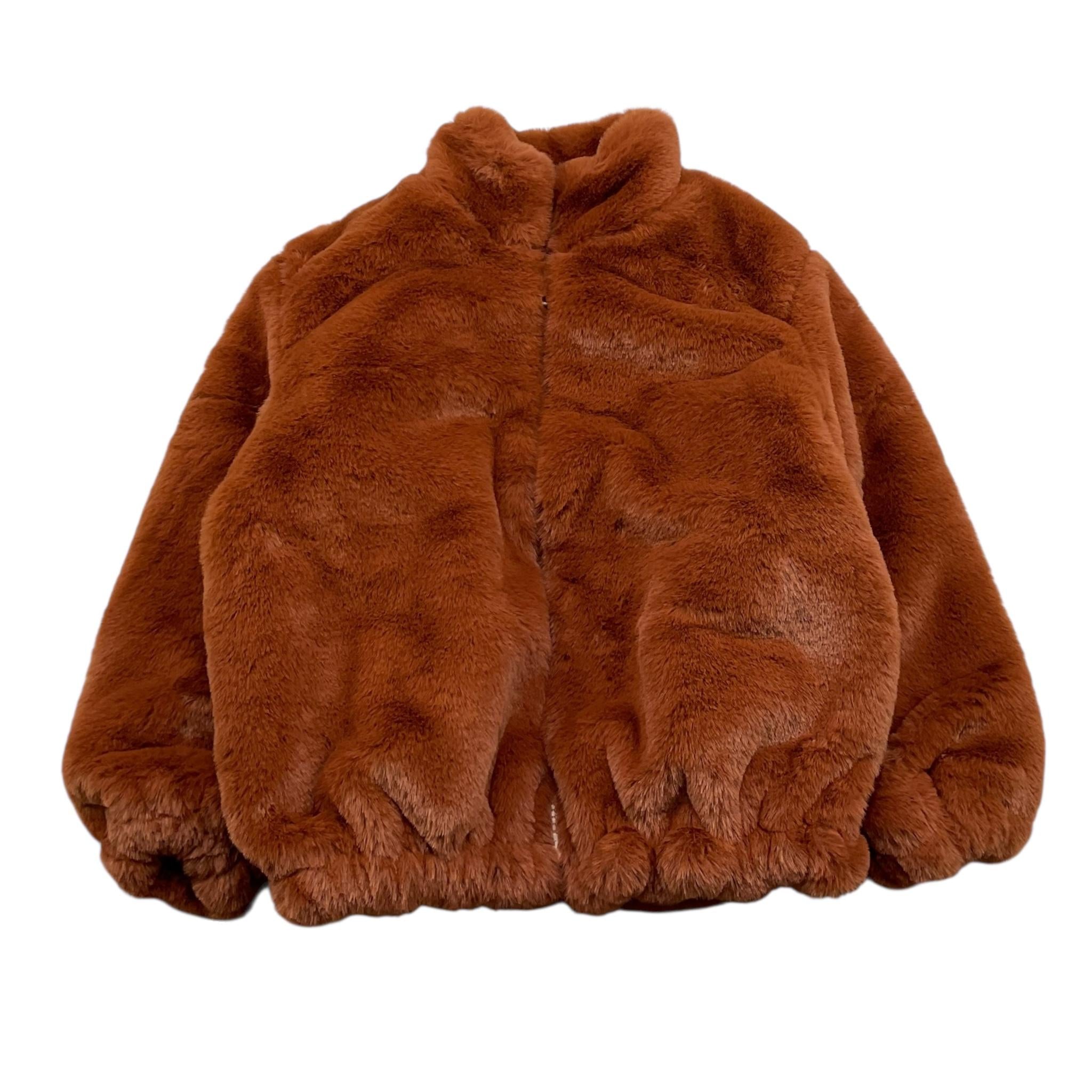 PETIT INDI pelliccia tinta unita Marrone per Neonata AW24BK4431N MARRONE PETIT INDI