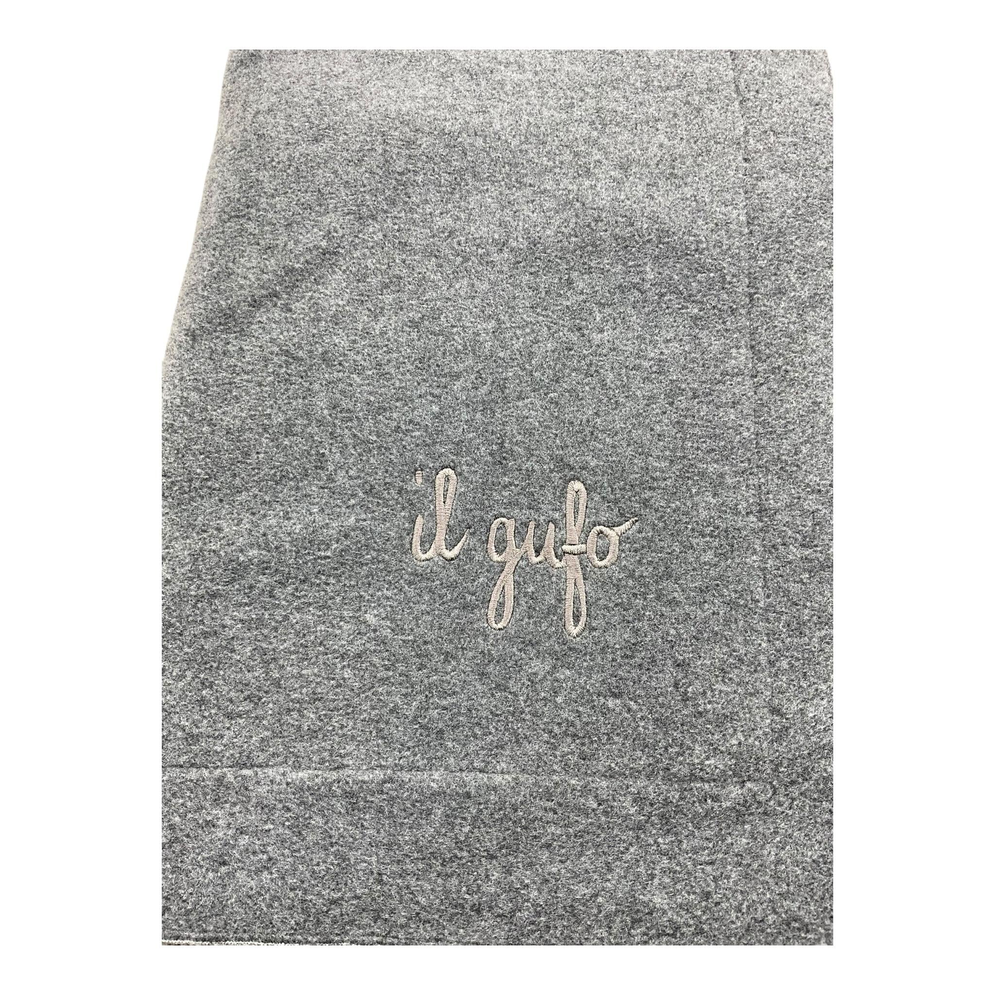 IL GUFO coperta tinta unita cn logo Grigio per Neonato CPG GRIGIO IL GUFO