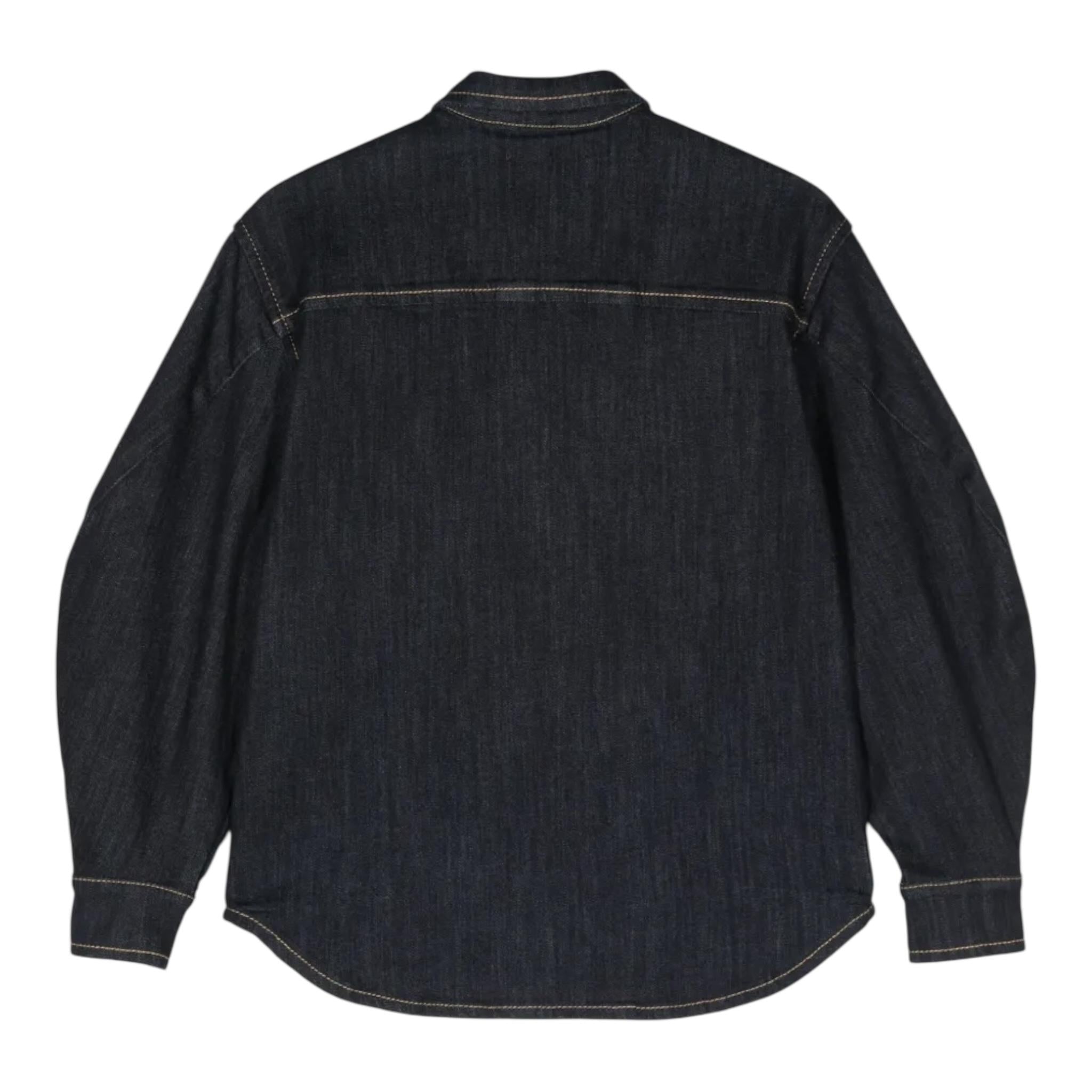 ELISABETTA FRANCHI camicia in denim tinta unita con cuciture in contrasto Blu per Bambina EFCA244 BLU ELISABETTA FRANCHI